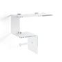 ACHILLE transparent wall mounted bathroom shelf with roll holder