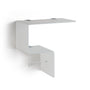 ACHILLE white wall mounted bathroom shelf with roll holder