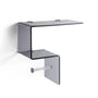 ACHILLE smoked wall mounted bathroom shelf with roll holder