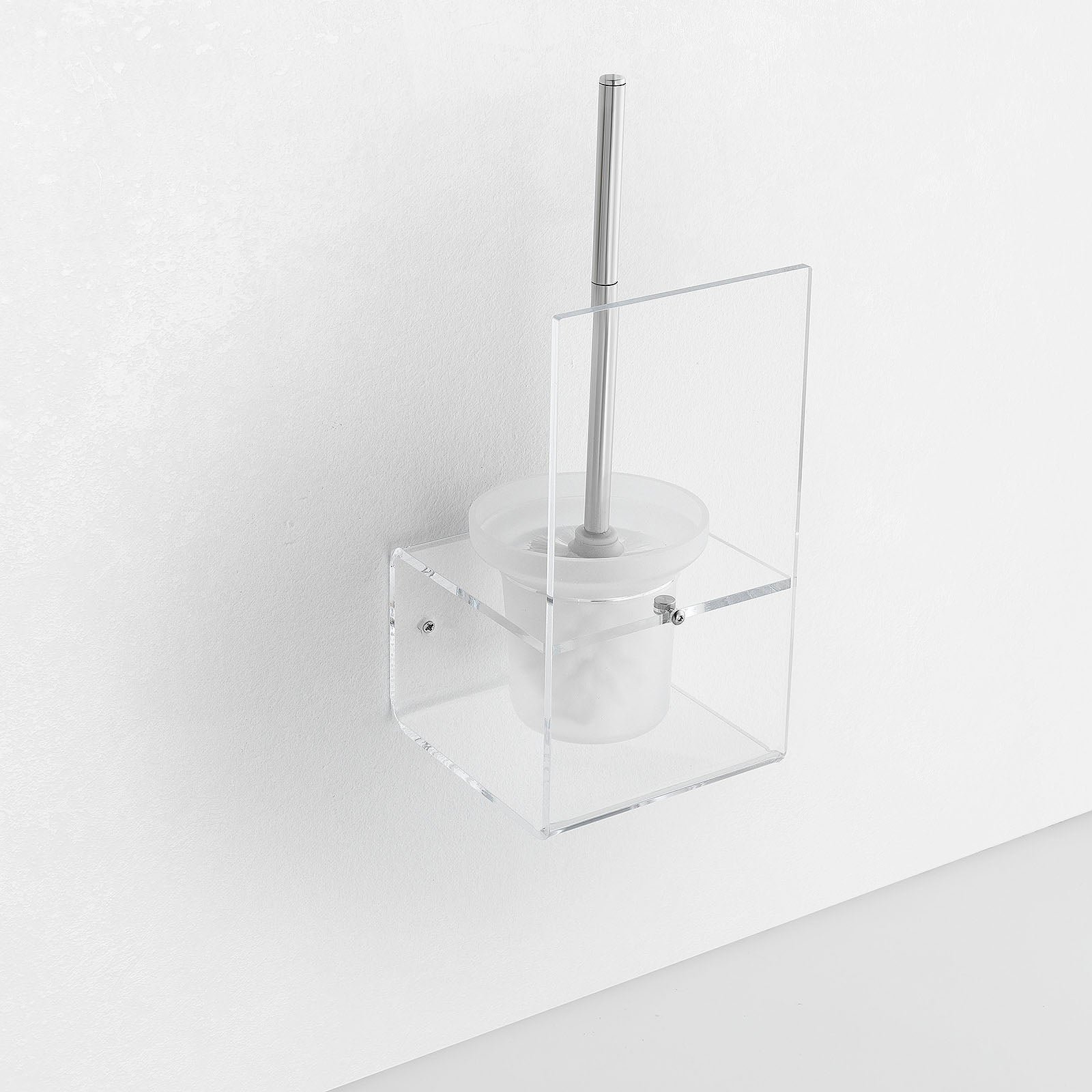 Porta scopino da muro MAUN trasparente