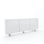 VILINUS 3-door buffet stone white/gloss white