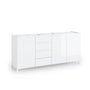 Buffet KENNETH glossy white/Calacatta marble