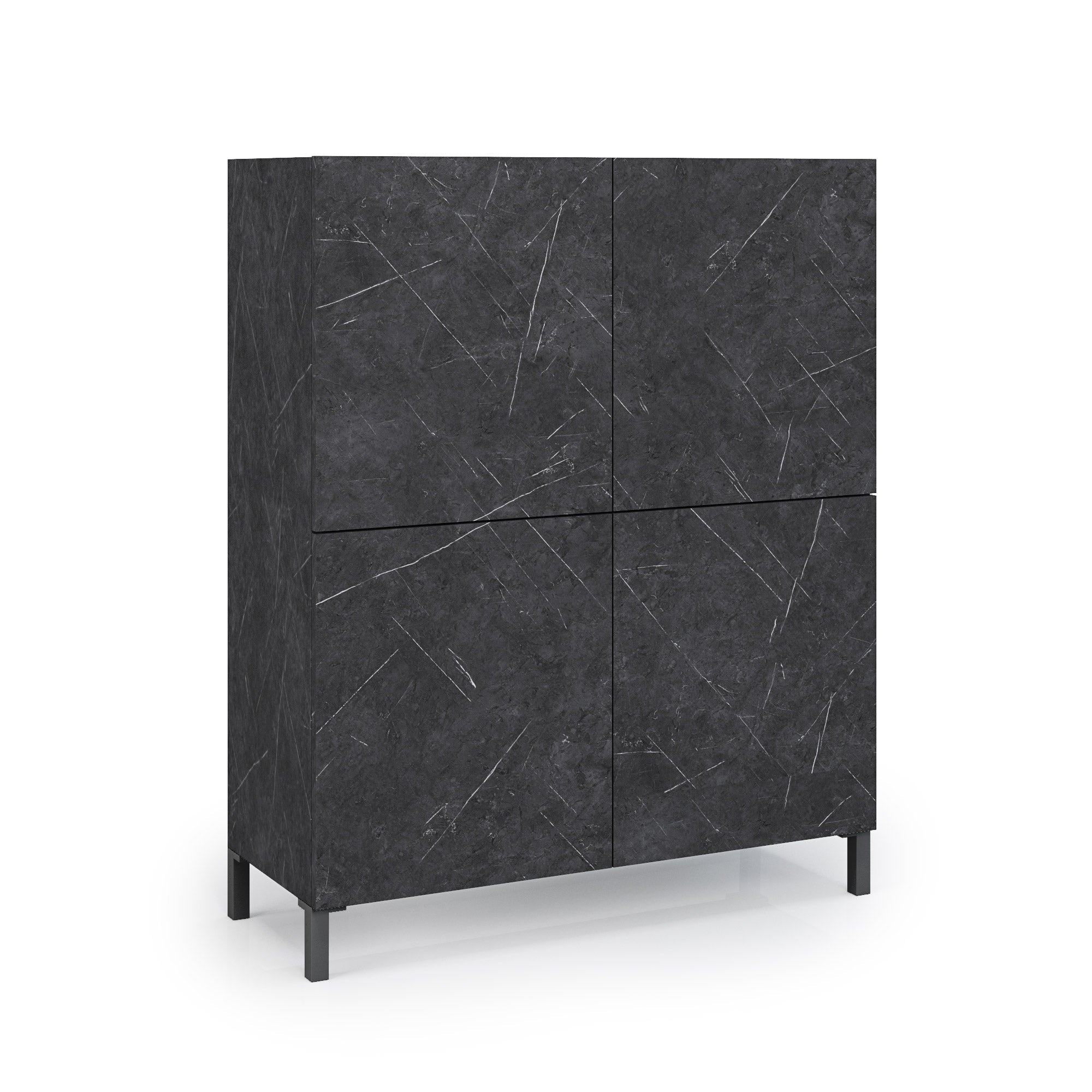 Credenza alta KENNETH marmo nero