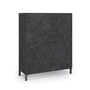 KENNETH black marble high sideboard