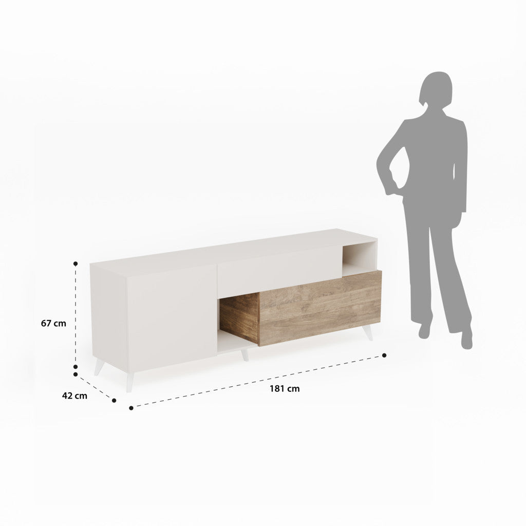 Porta TV NIZZA cashmere/mercure