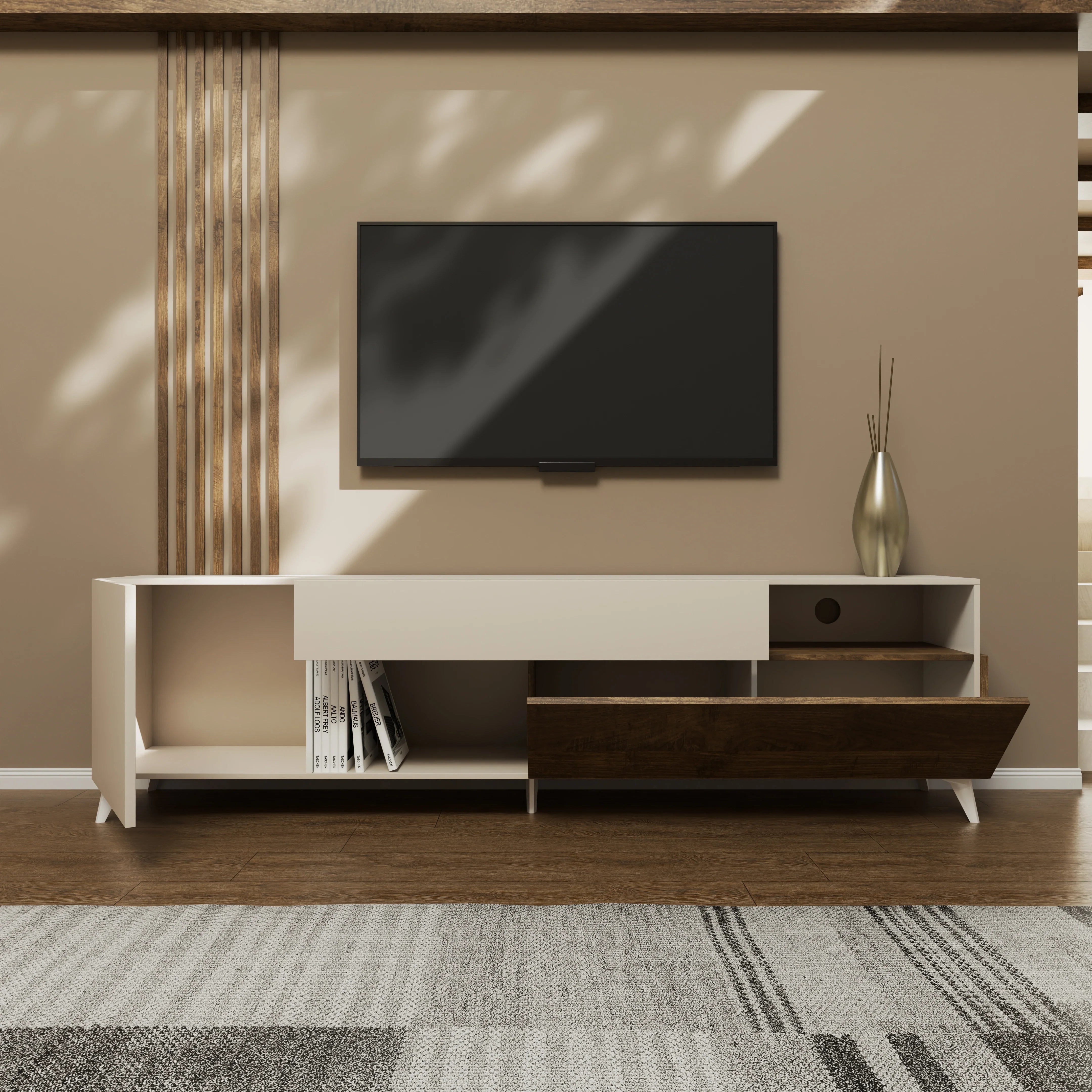 Porta TV NIZZA-B cashmere/mercure