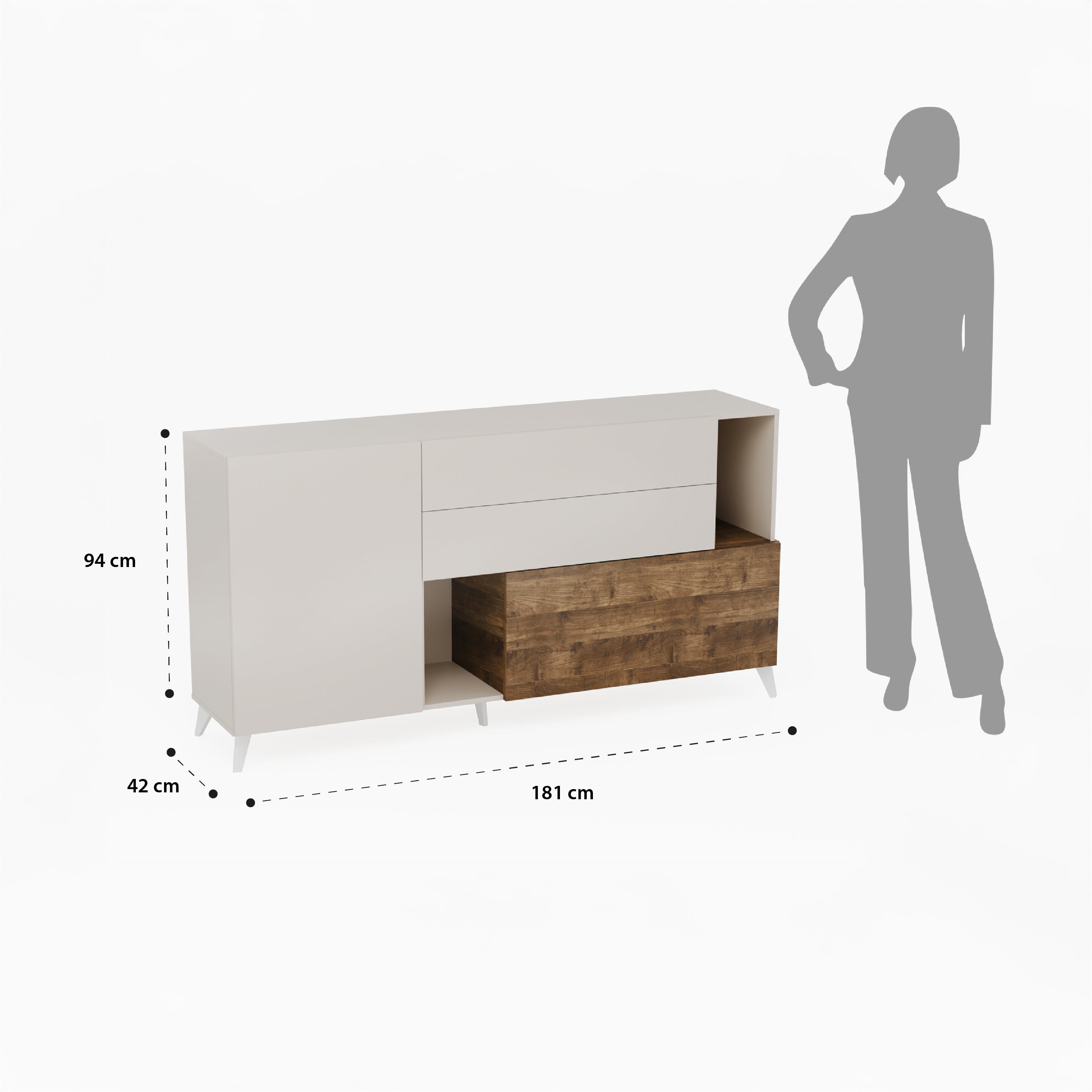 Buffet NIZZA cashmere/mercure