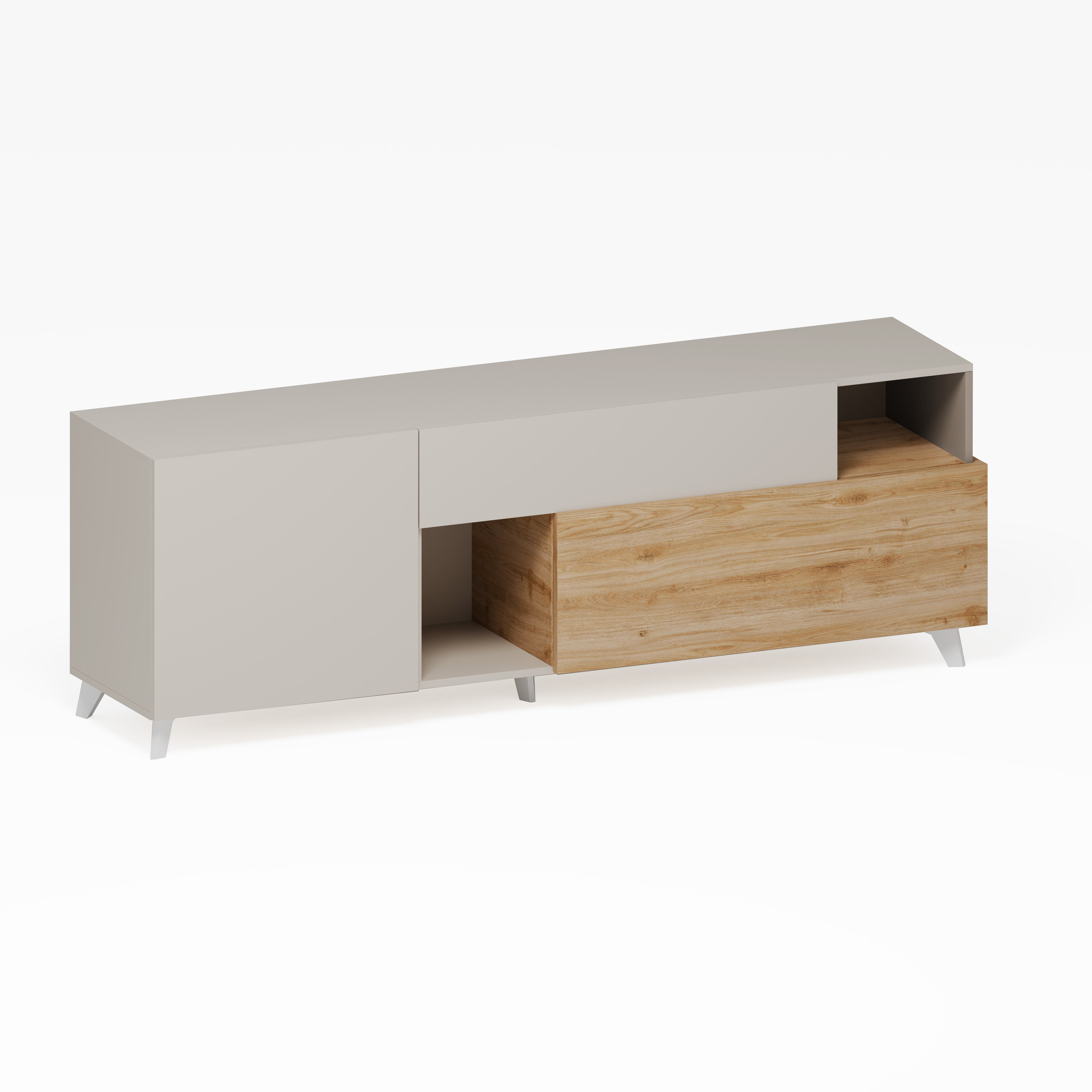 Porta TV NIZZA cashmere/rovere cadiz