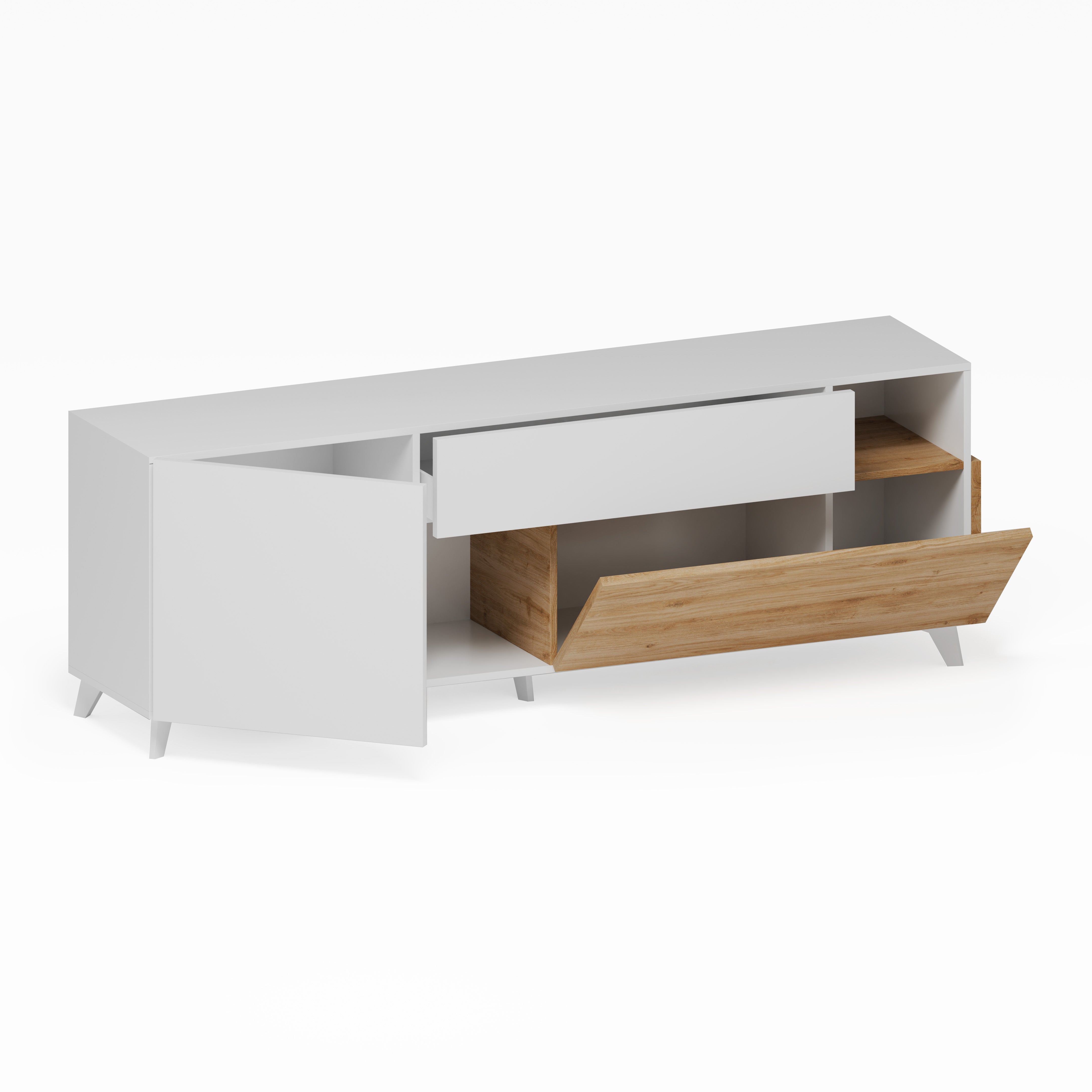 Porta TV NIZZA bianco lucido/cadiz