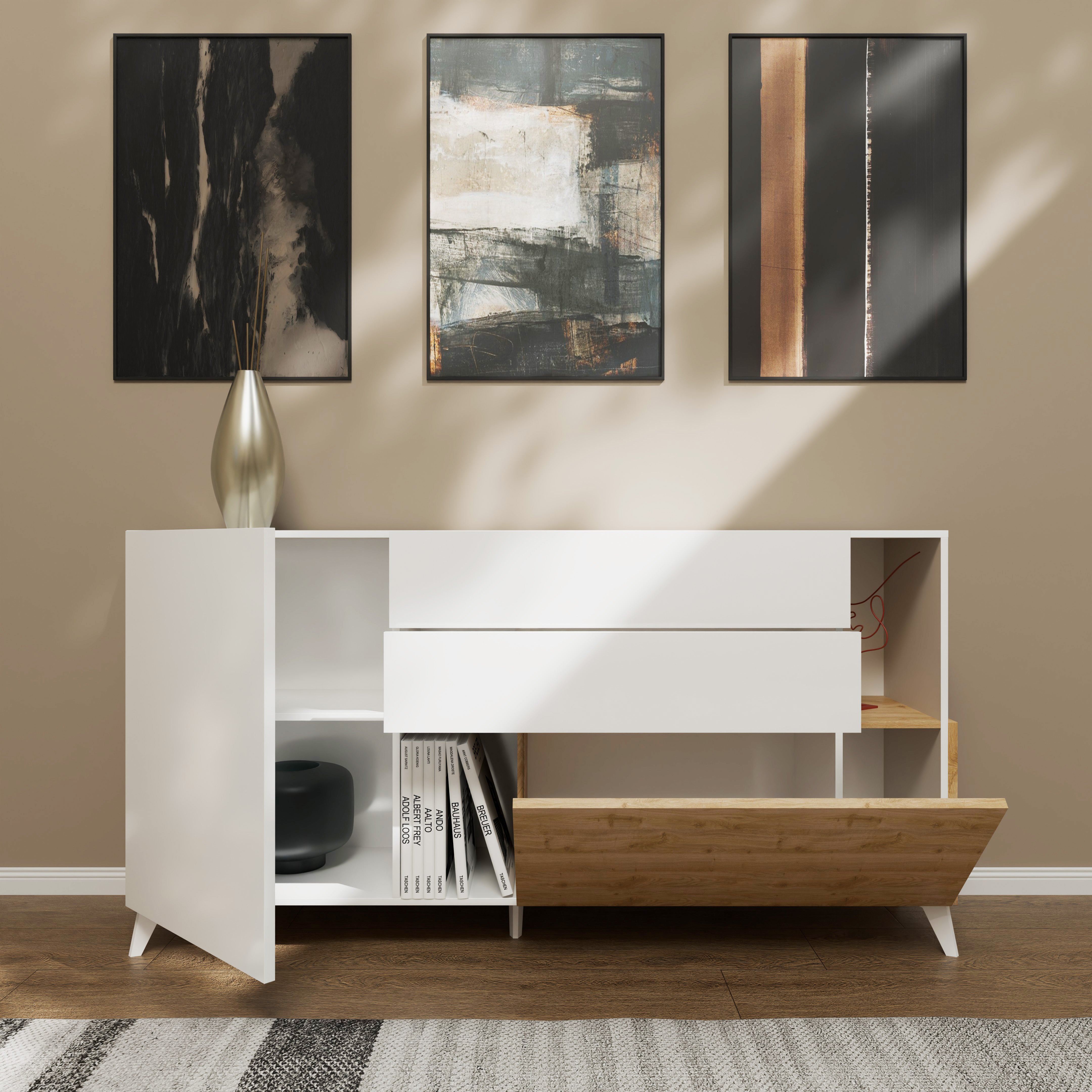 Buffet NIZZA bianco lucido/cadiz