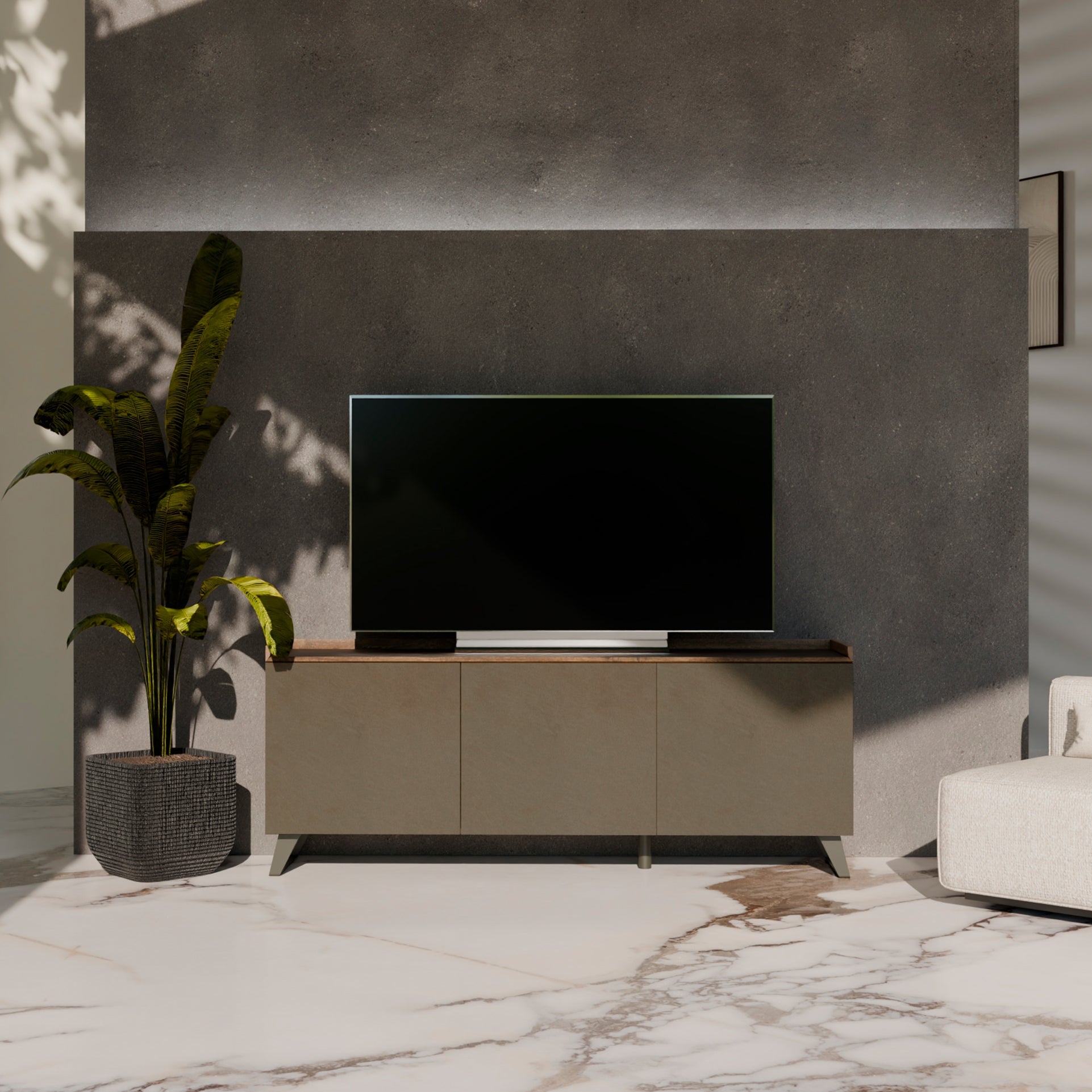 Porta TV ANNECY bronzo/mercure