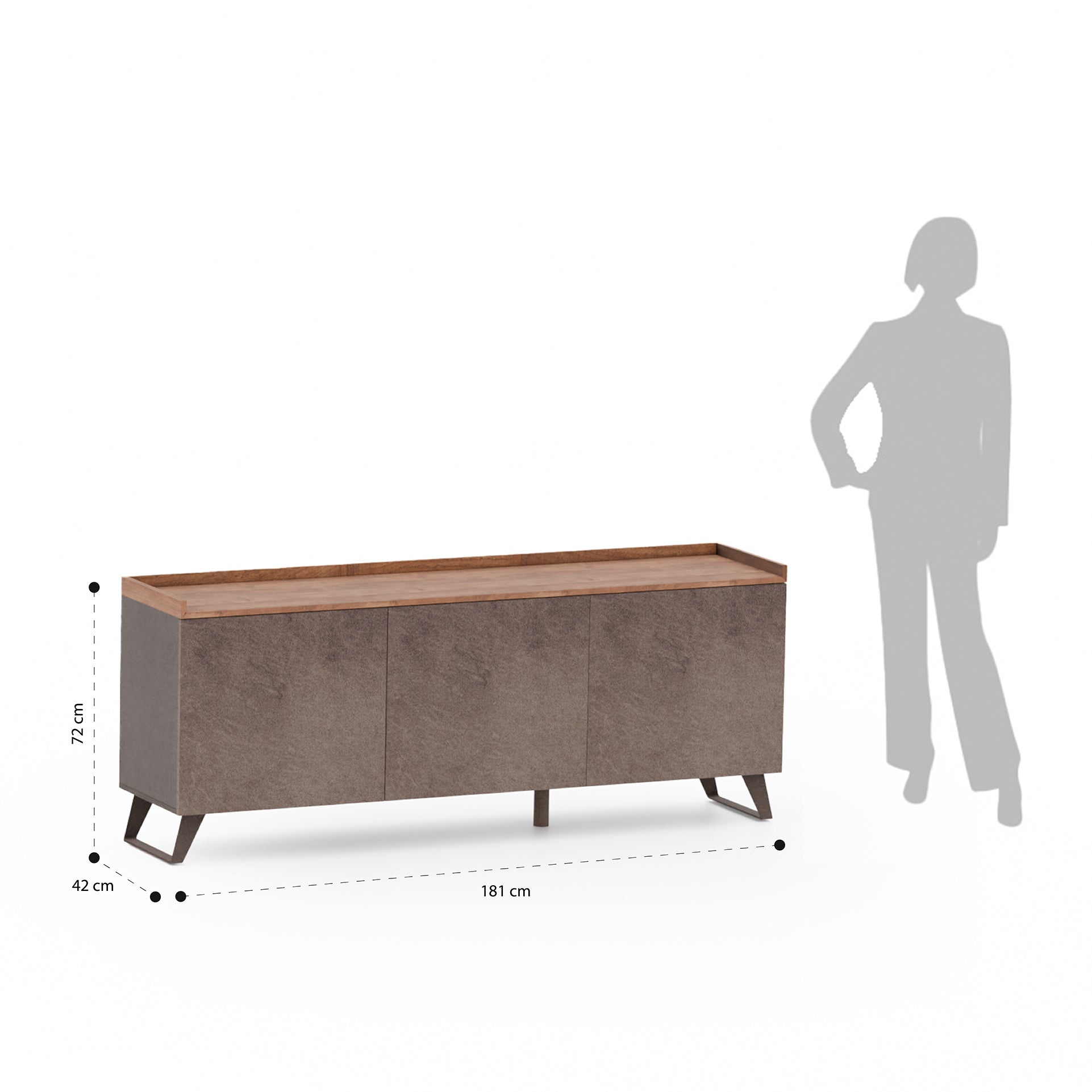 Porta TV ANNECY bronzo/mercure