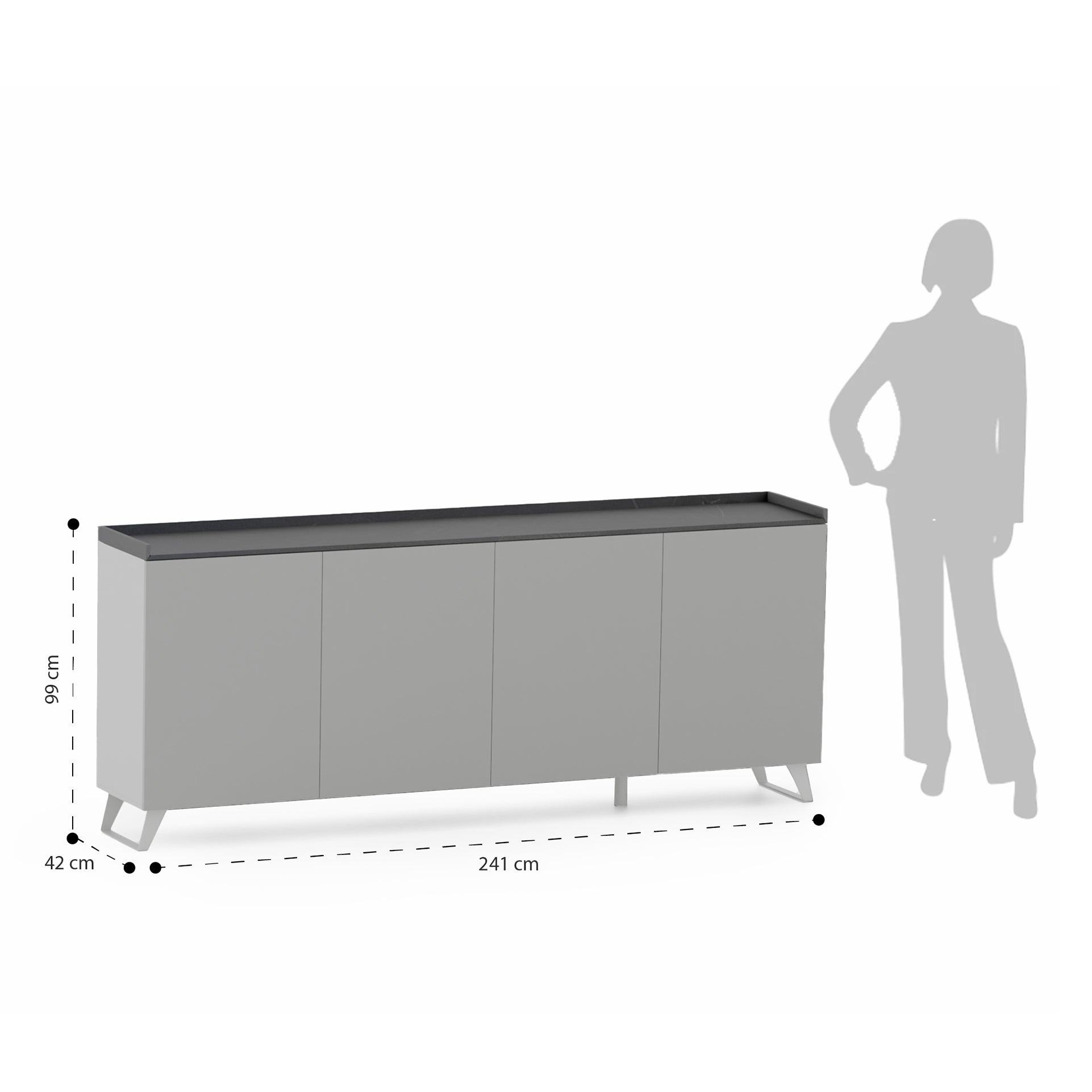 Buffet ANNECY-B ardesia/piombo