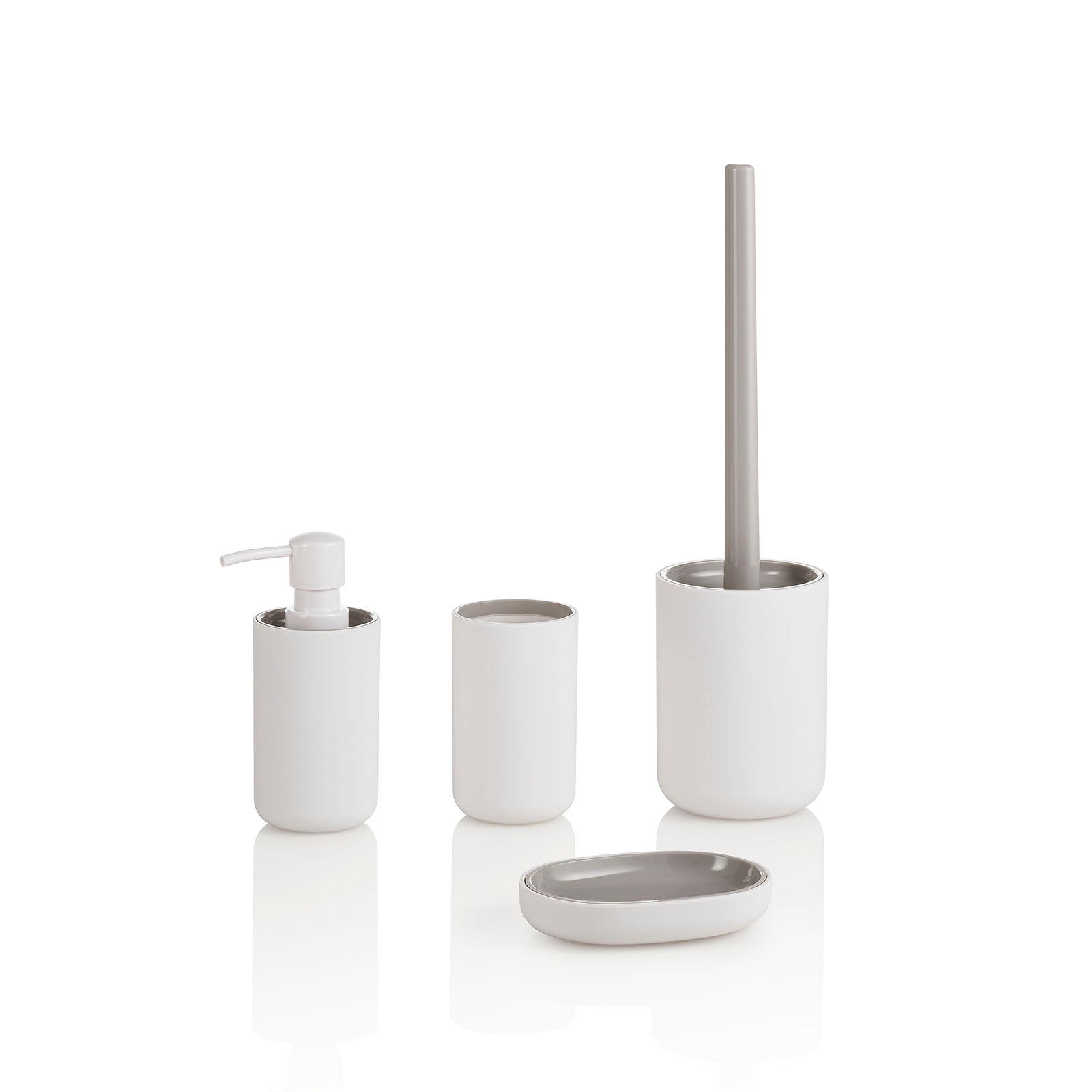 Set bagno 4 pezzi FOREST bianco