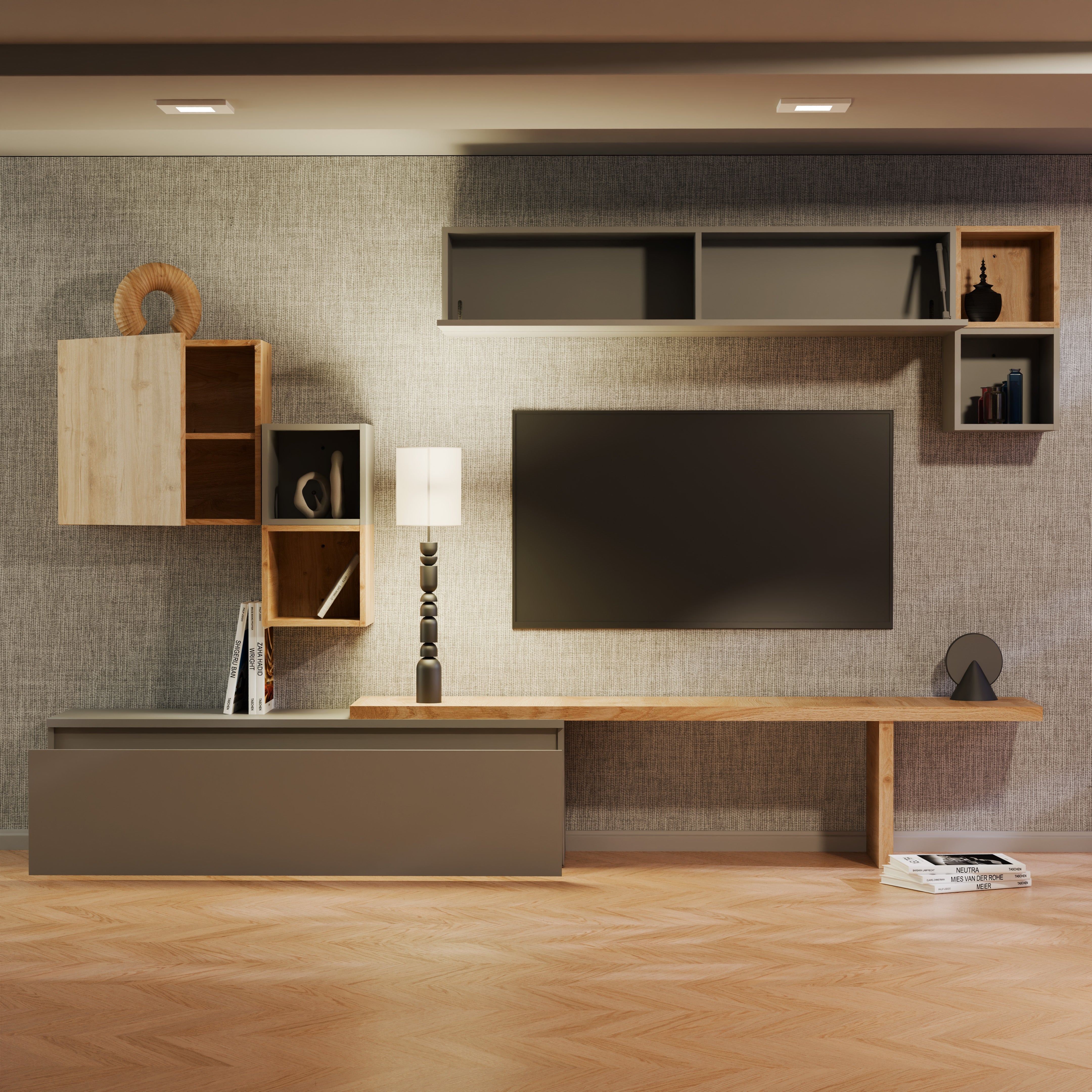 Composizione Living NEWPORT-1 cadiz/ardesia