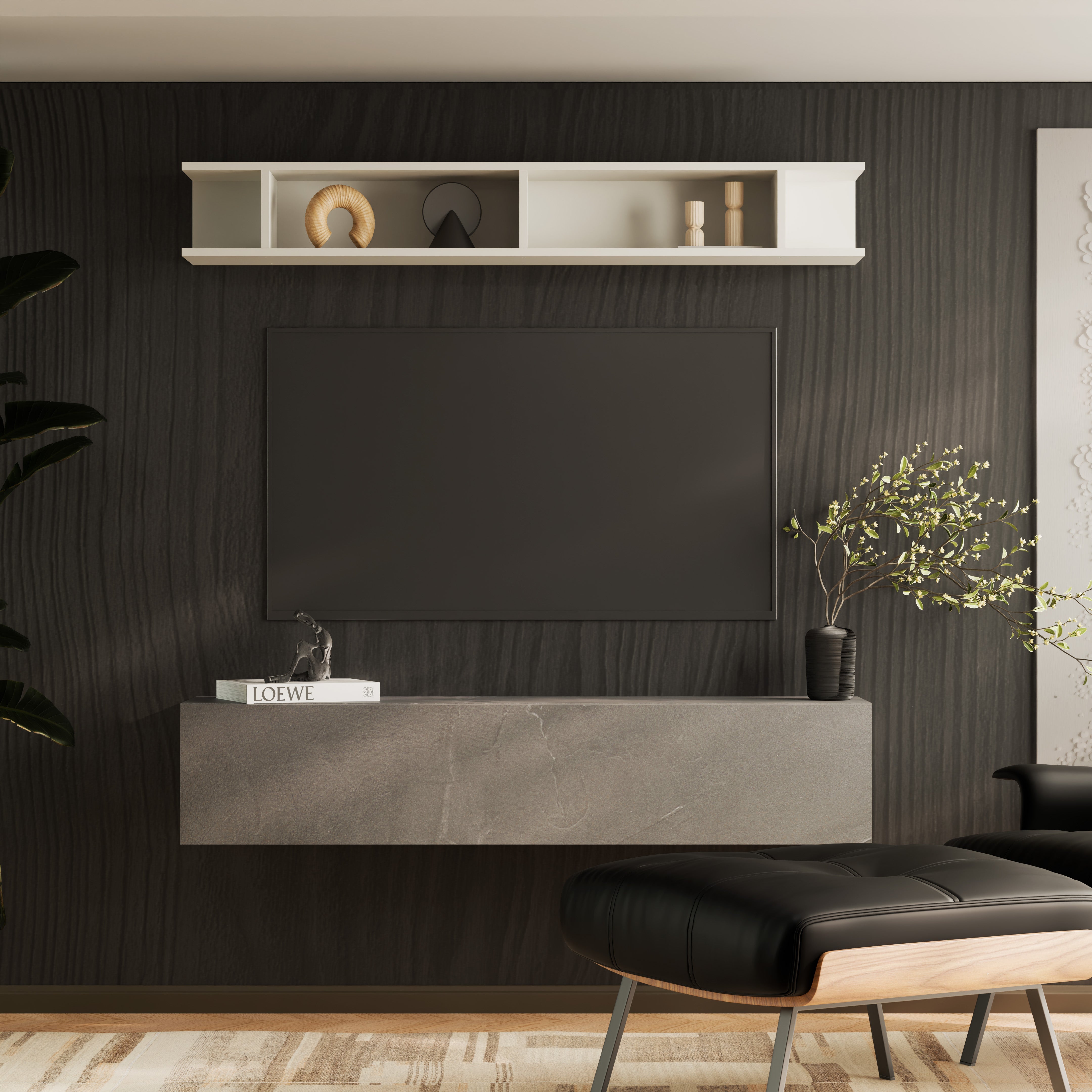 Composizione Living NEWPORT-3 bronzo/gesso