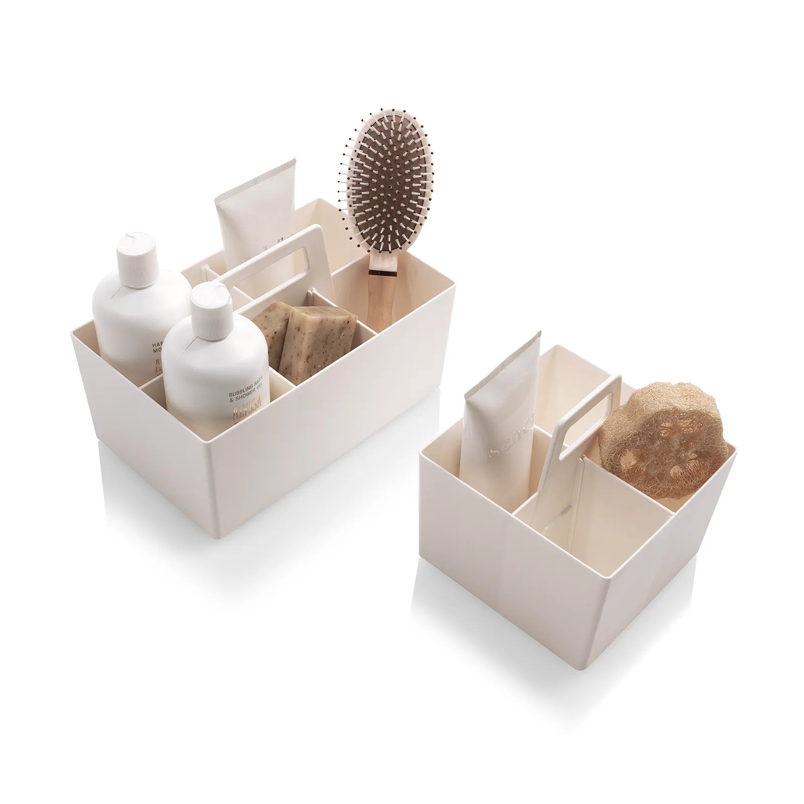 Set 2 contenitori con manico MAU | Bianco