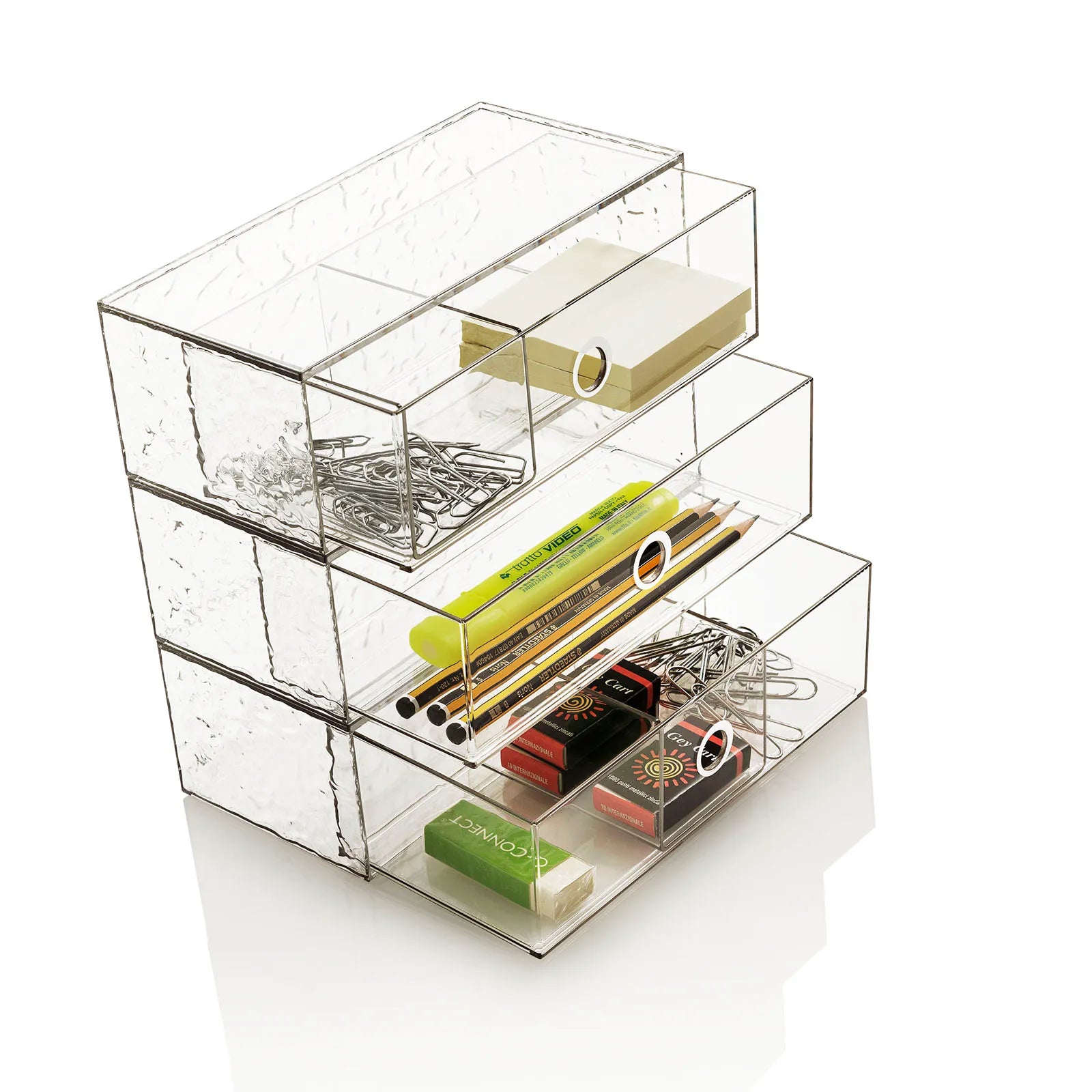 Set 3 contenitori con cassetto estraibile TAKRA