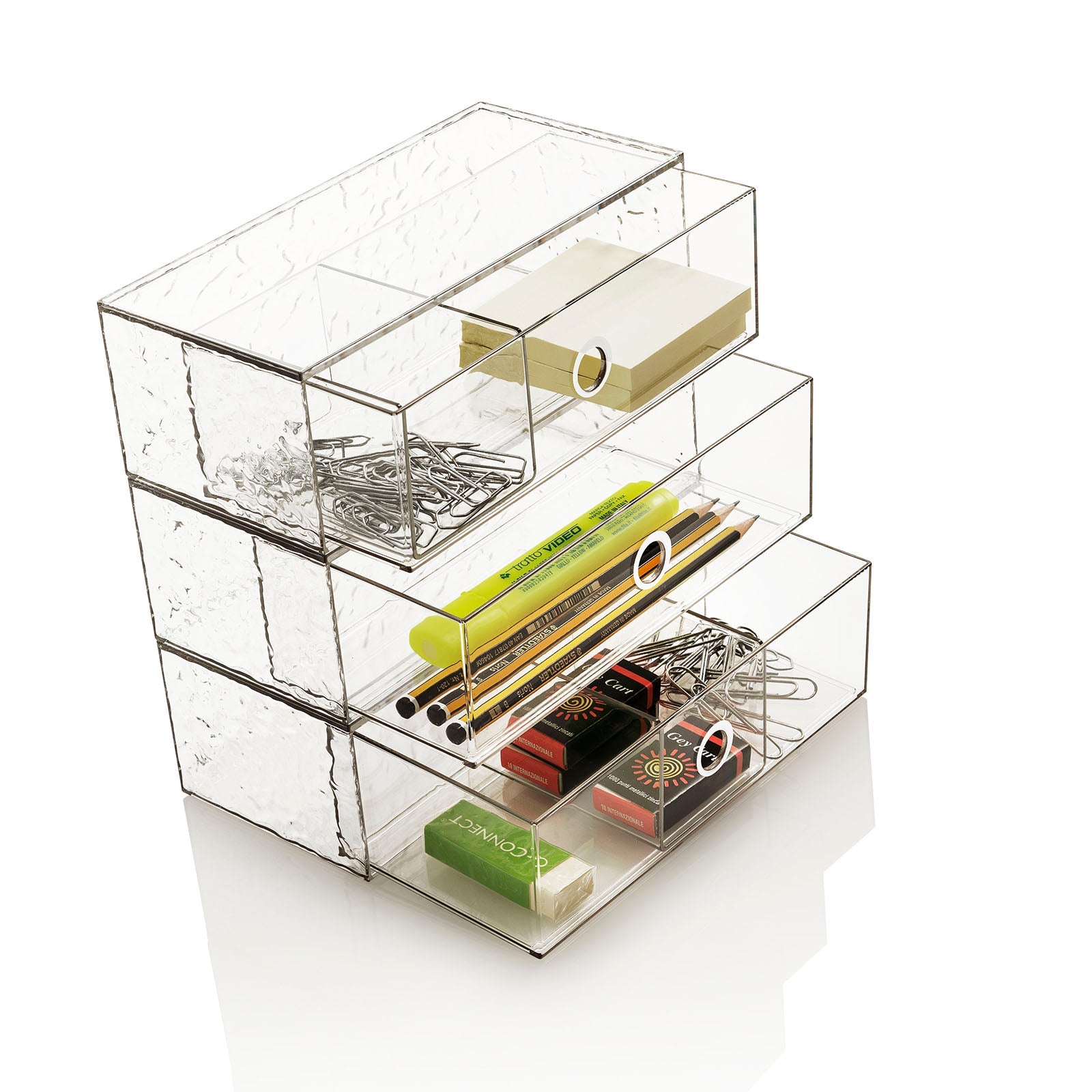 Set 3 contenitori con cassetto estraibile TAKRA