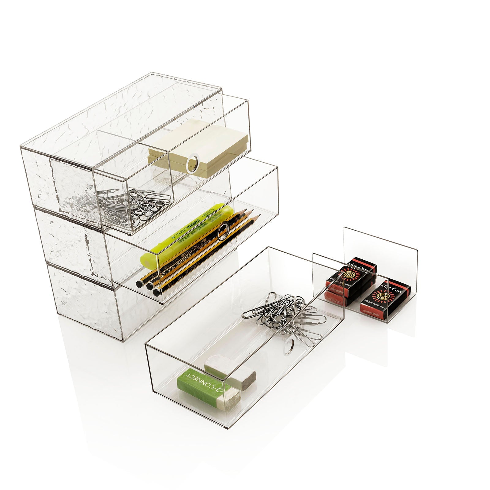 Set 3 contenitori con cassetto estraibile TAKRA