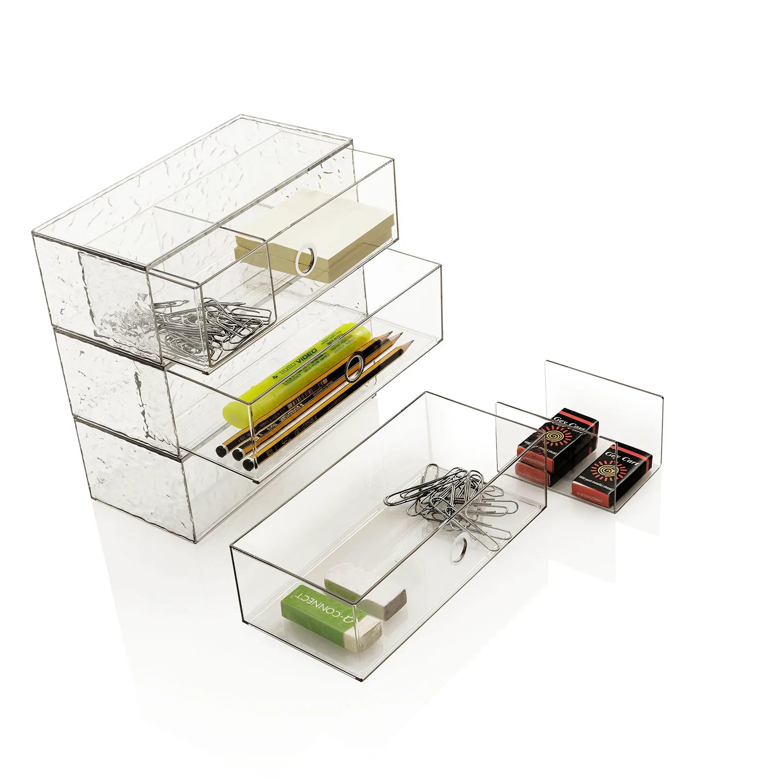 Set 3 contenitori con cassetto estraibile TAKRA