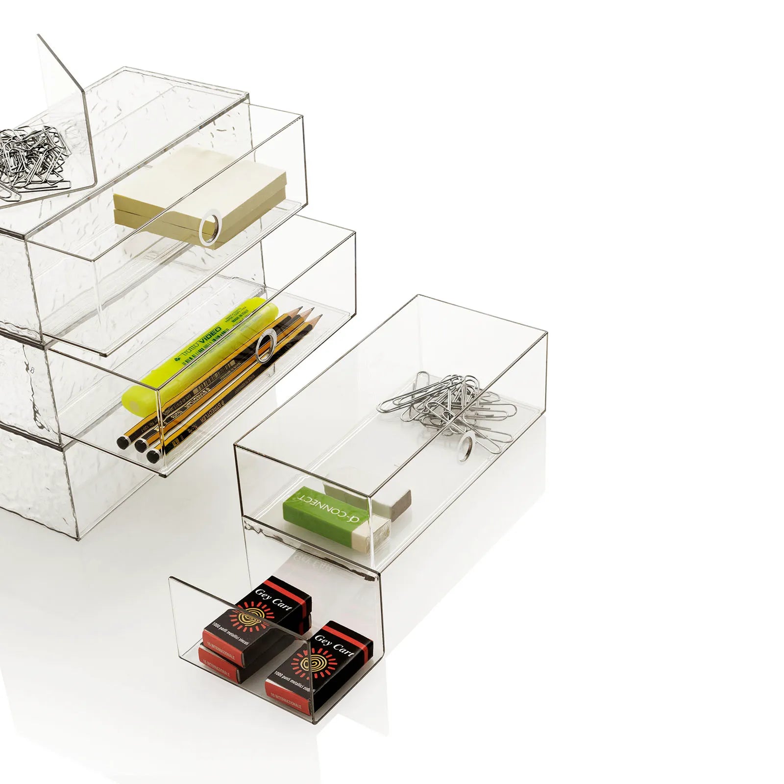 Set 3 contenitori con cassetto estraibile TAKRA