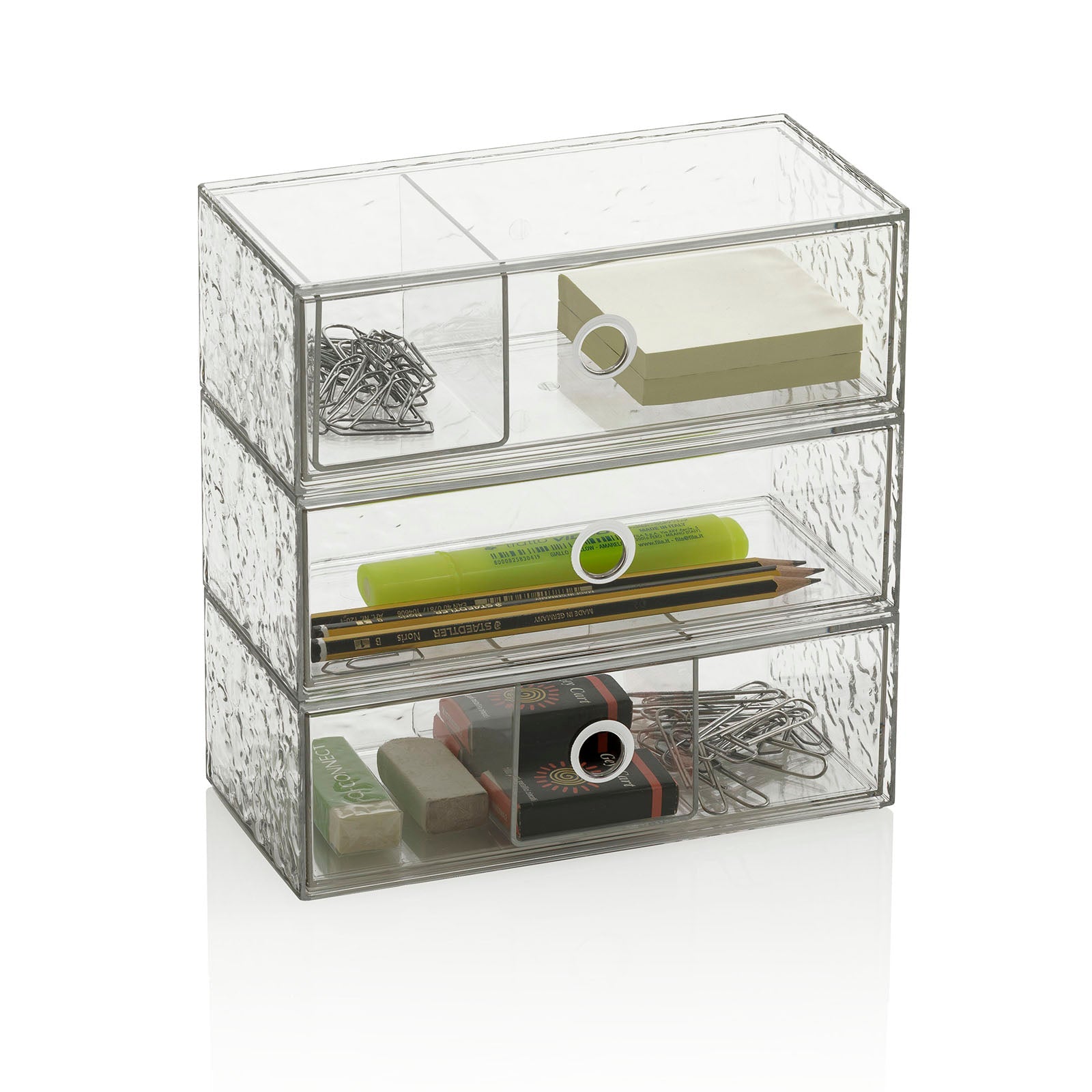 Set 3 contenitori con cassetto estraibile TAKRA