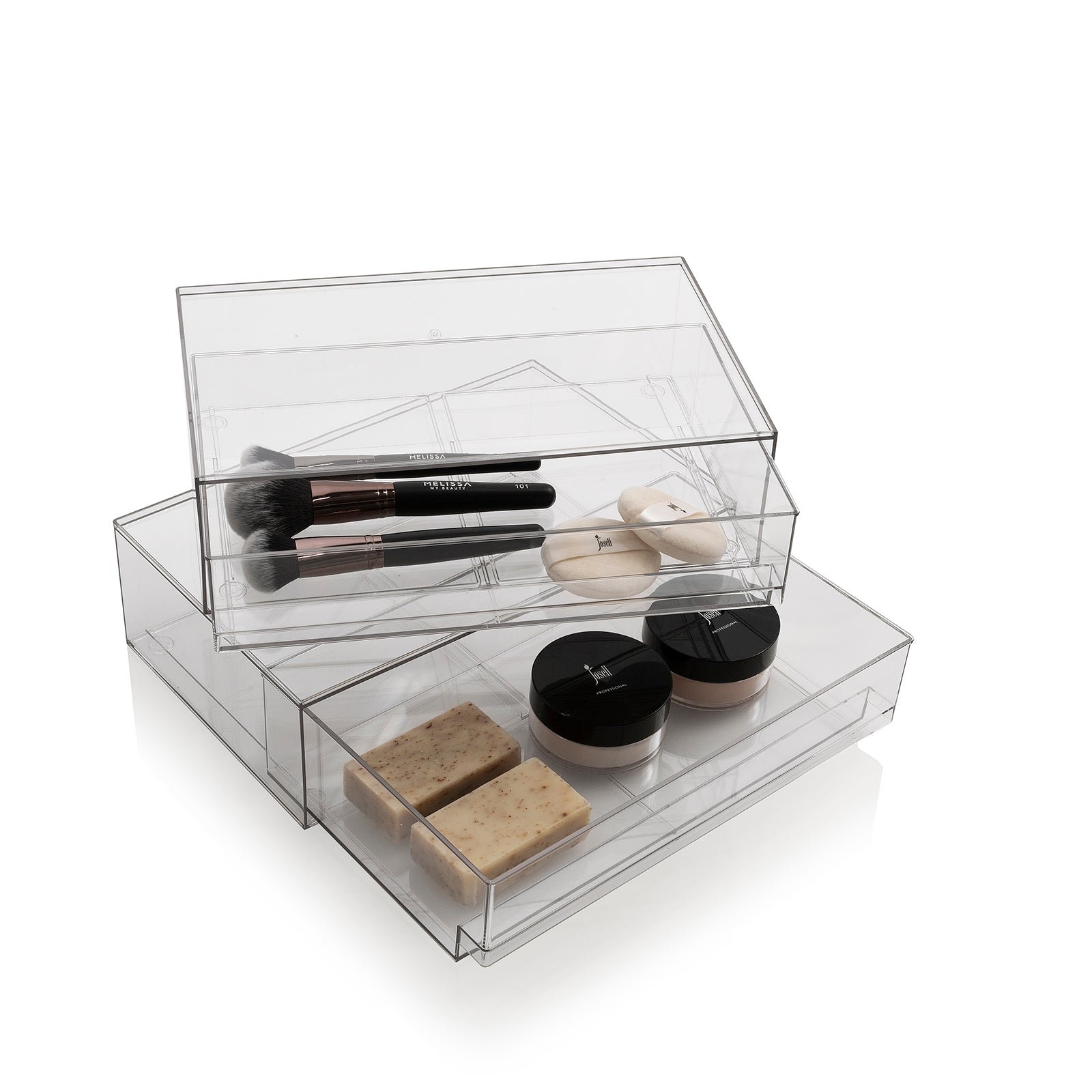 Set 2 contenitori con cassetto estraibile KLIA-A