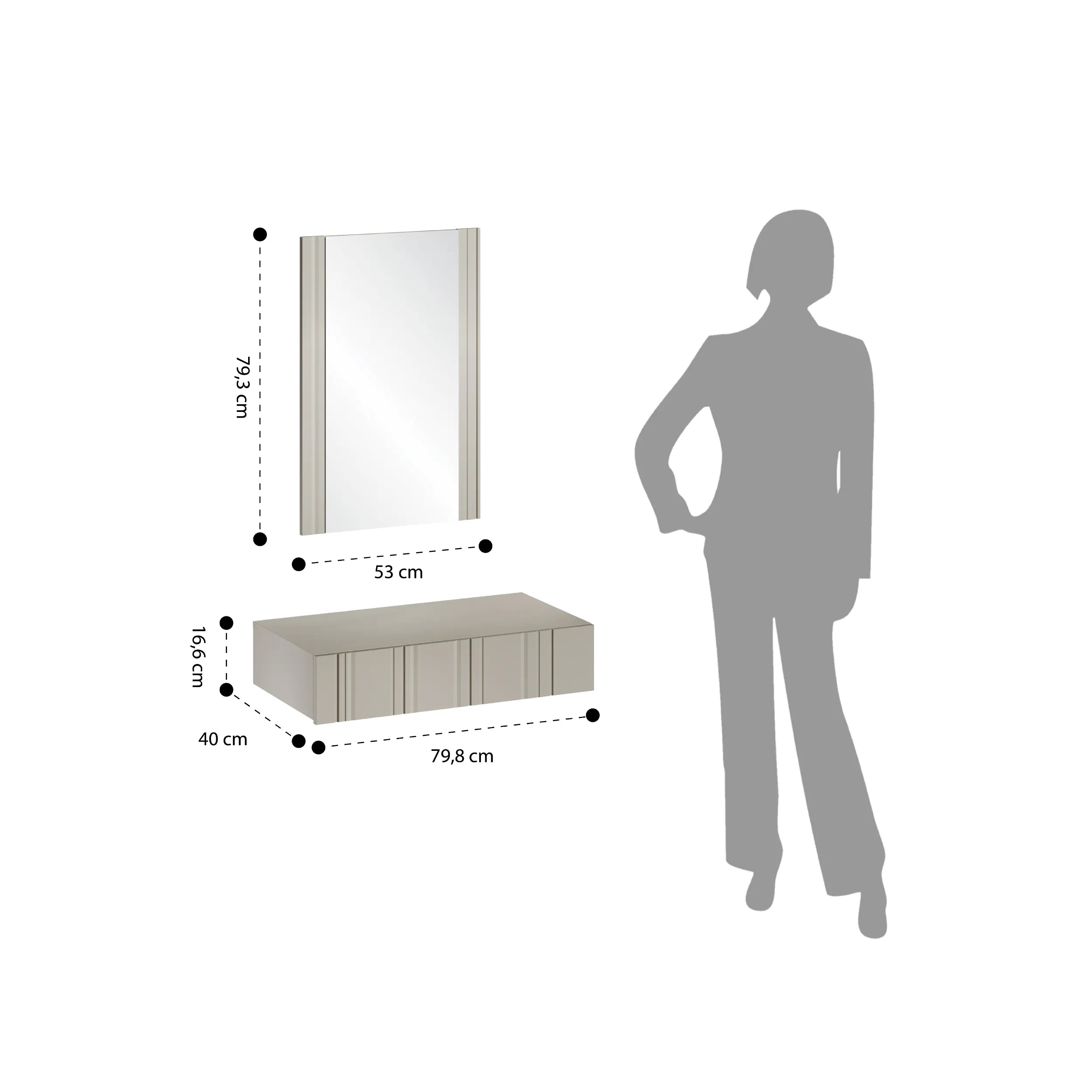 Mobili ingresso con specchio ZIREL