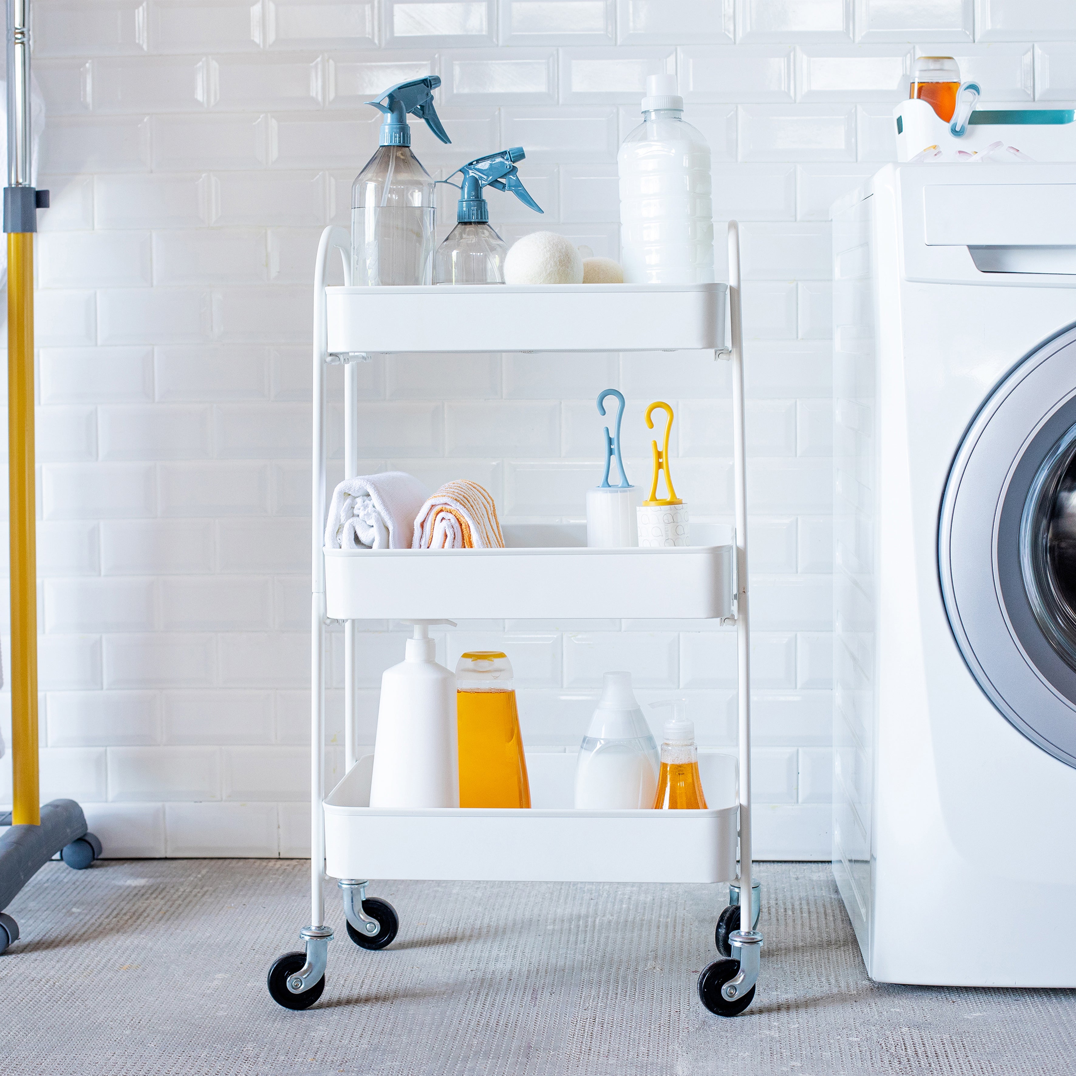 Carrello c/ruote DUILIO bianco