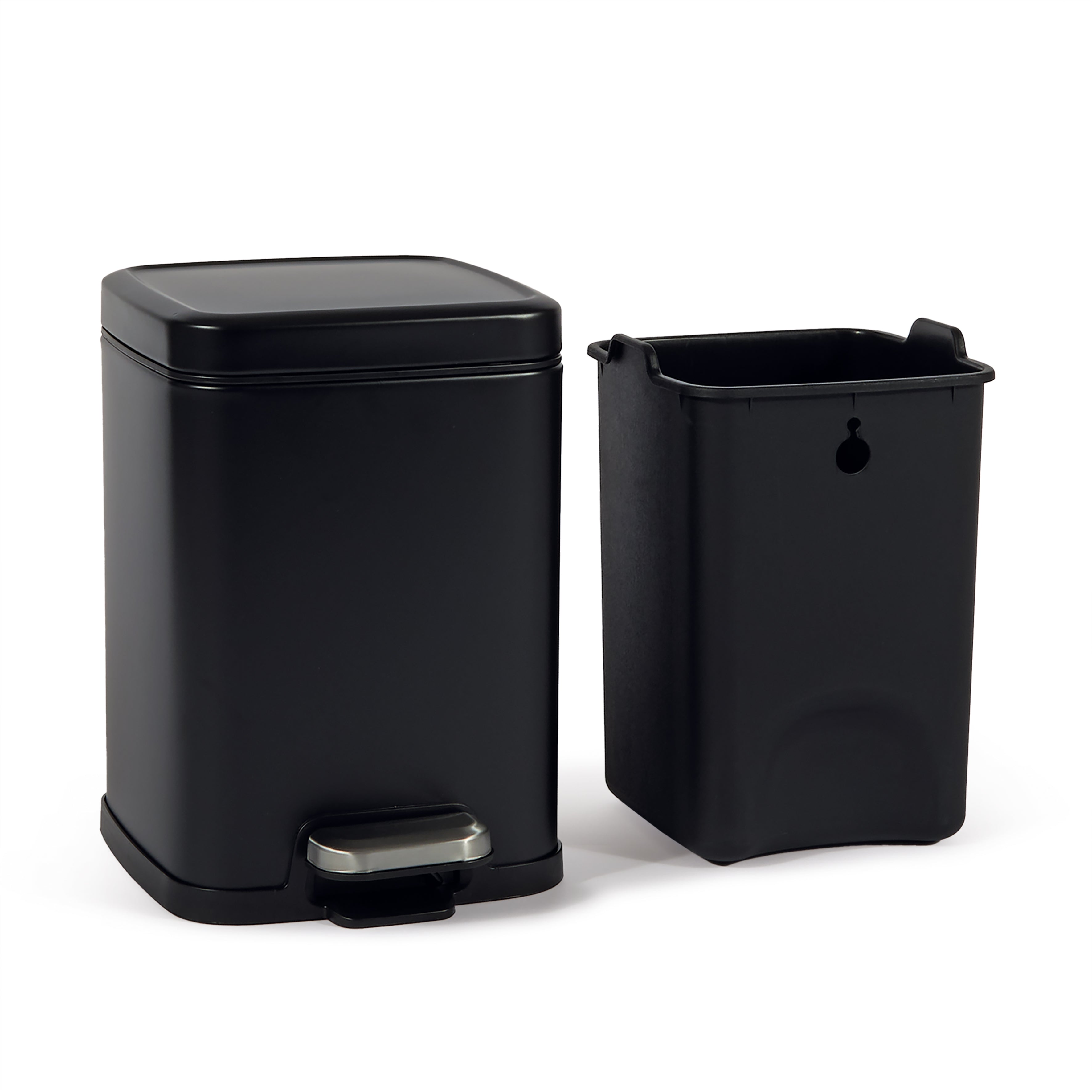 Bidone c/pedale 4L WALDO nero