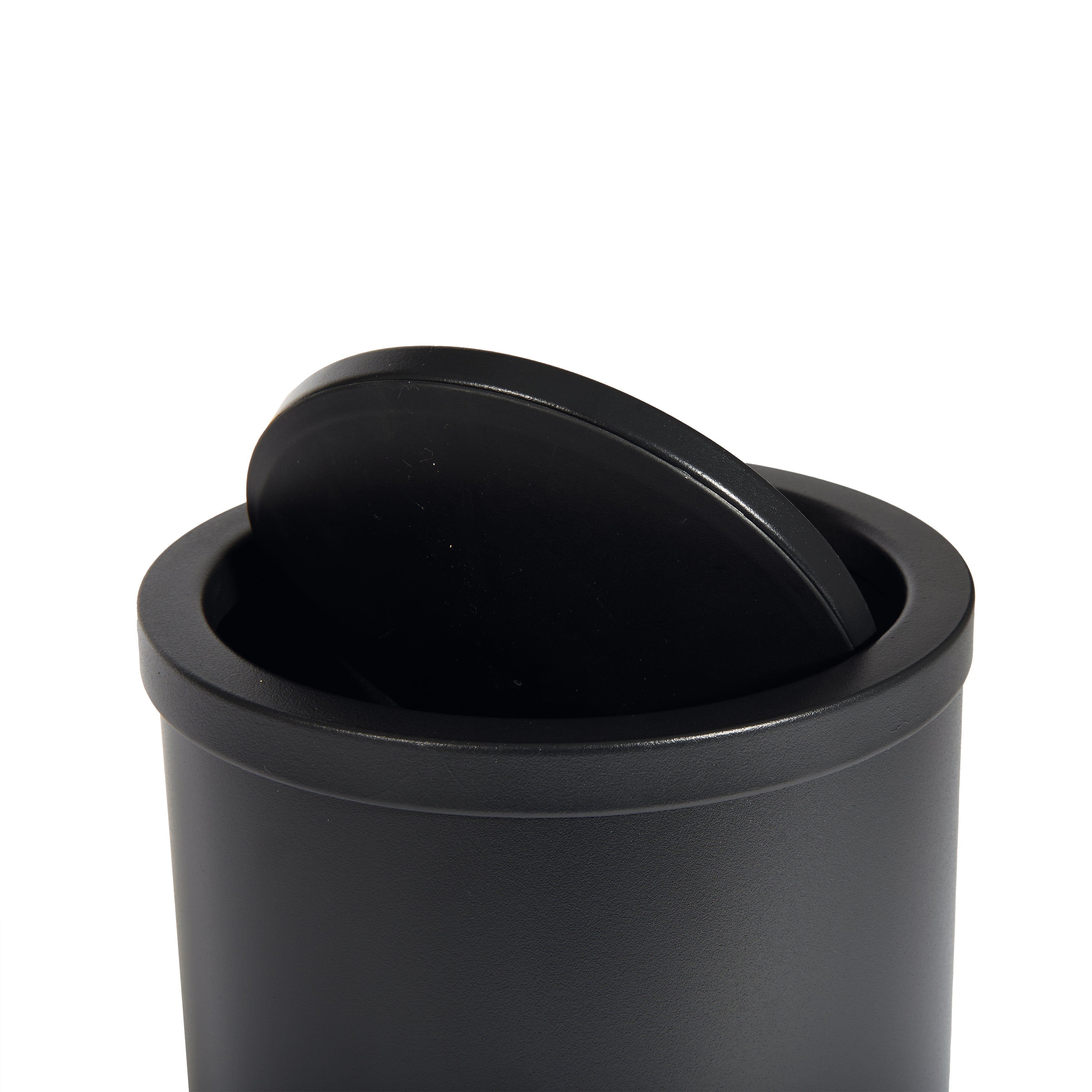 Bidone gettacarte c/coperchio 9L EVAN nero