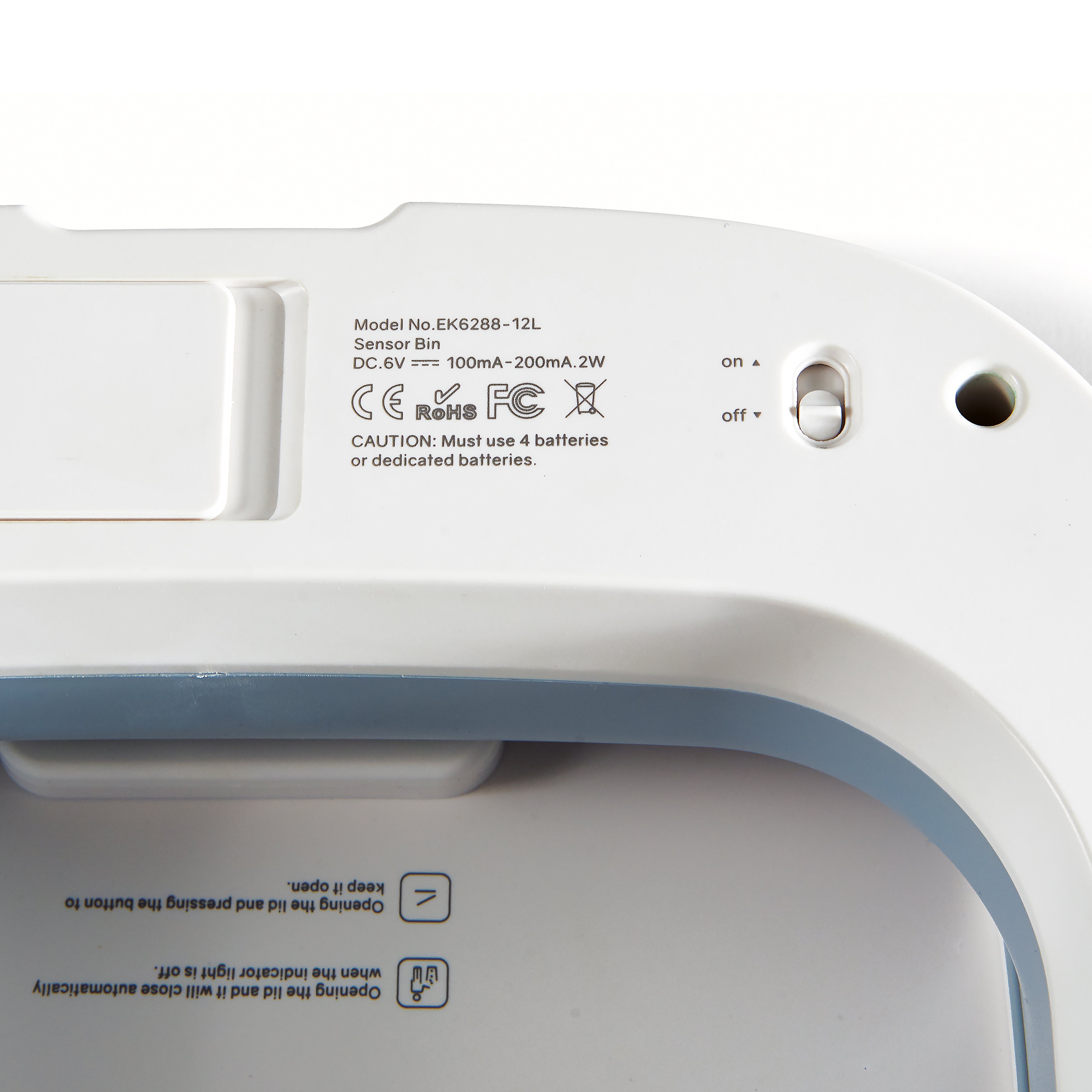 Bidone con sensore 9L IGOR bianco