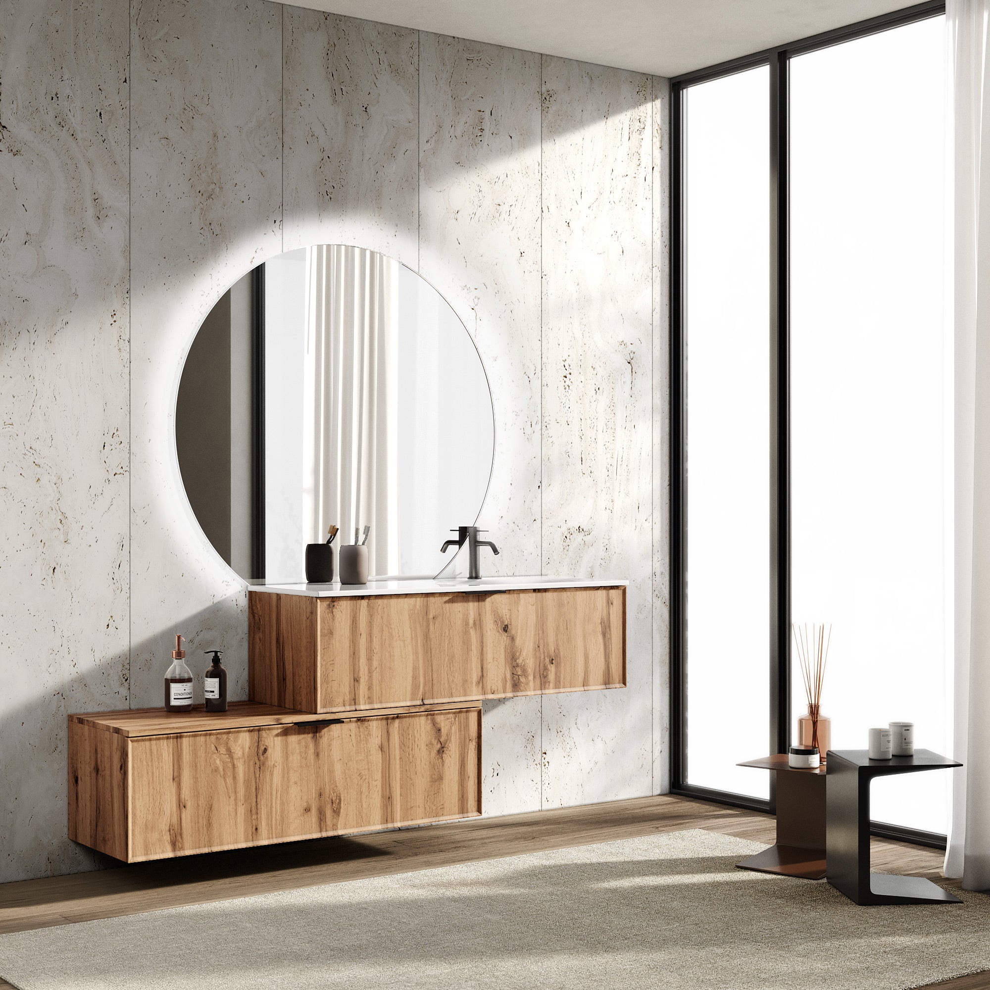 Composizione vasca DX CUPIDO-54 quercia