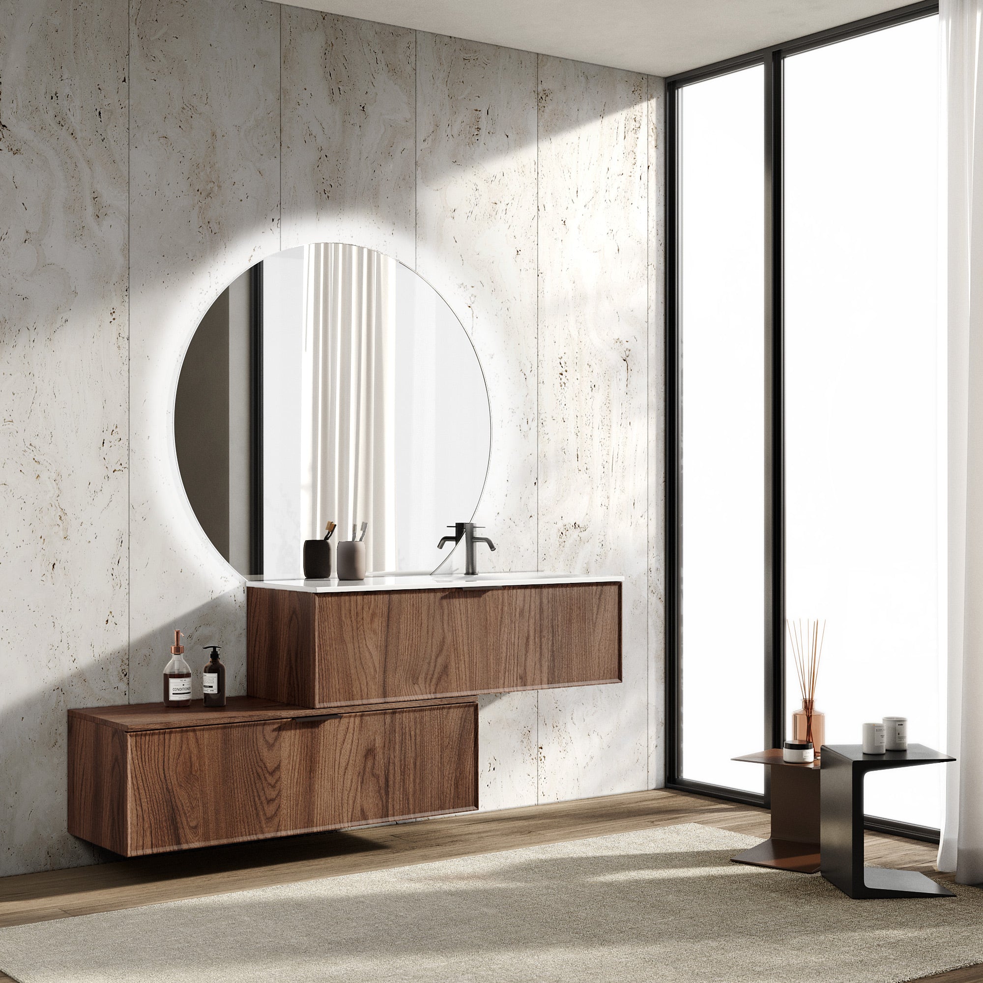 Composizione vasca DX CUPIDO-54 rovere rio