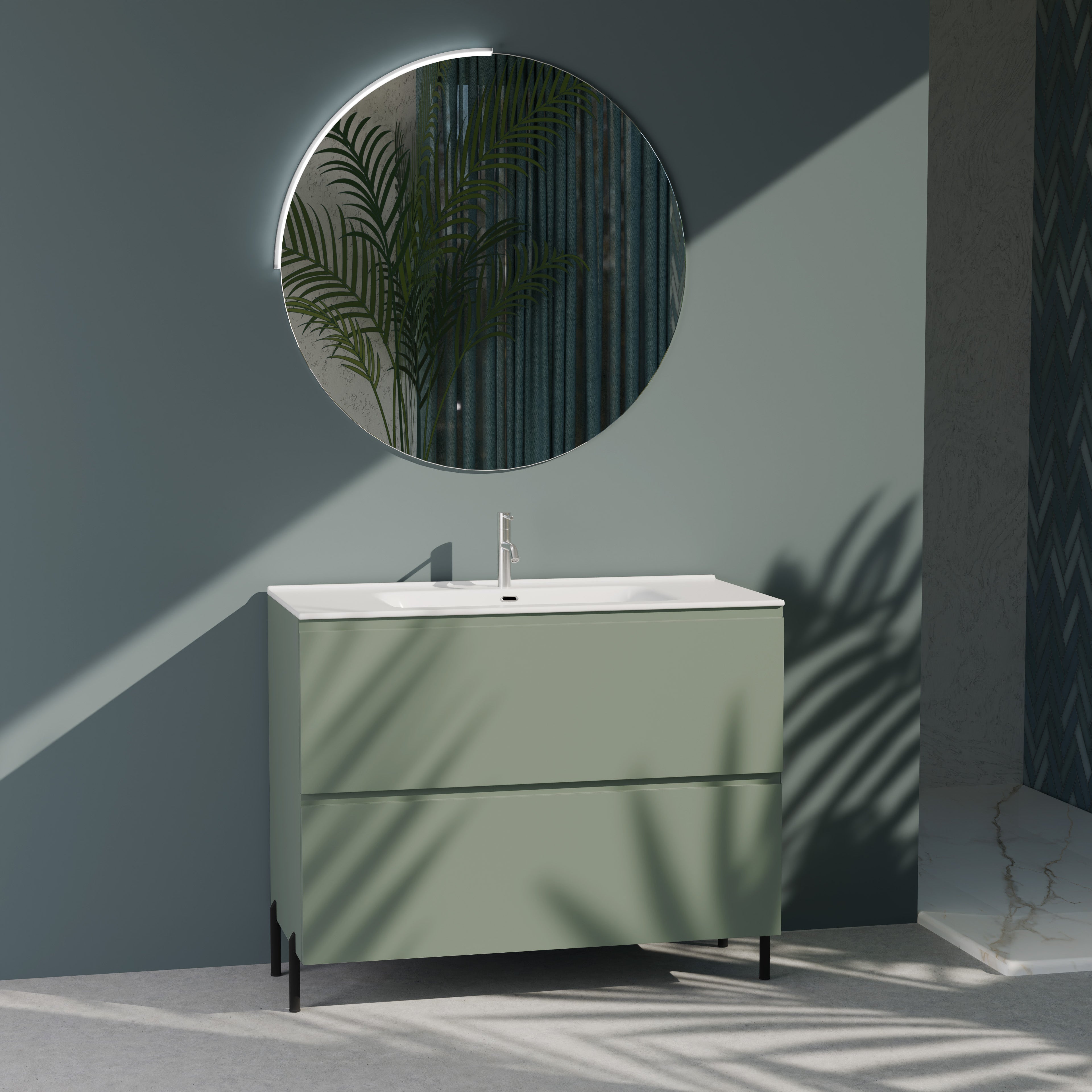 Composizione a terra GALILEO-74 verde salvia