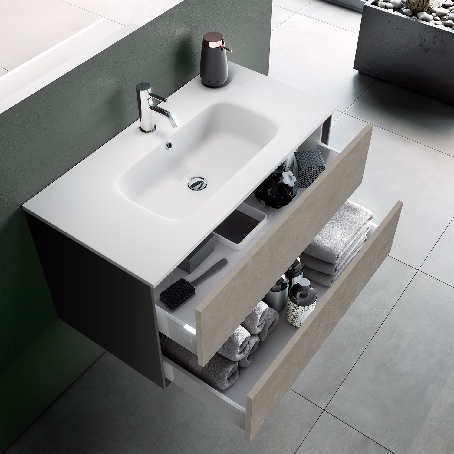 Composizione AGO avana pietra