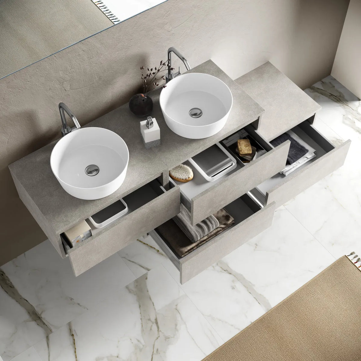 Composizione doppio lavabo YOKA-17