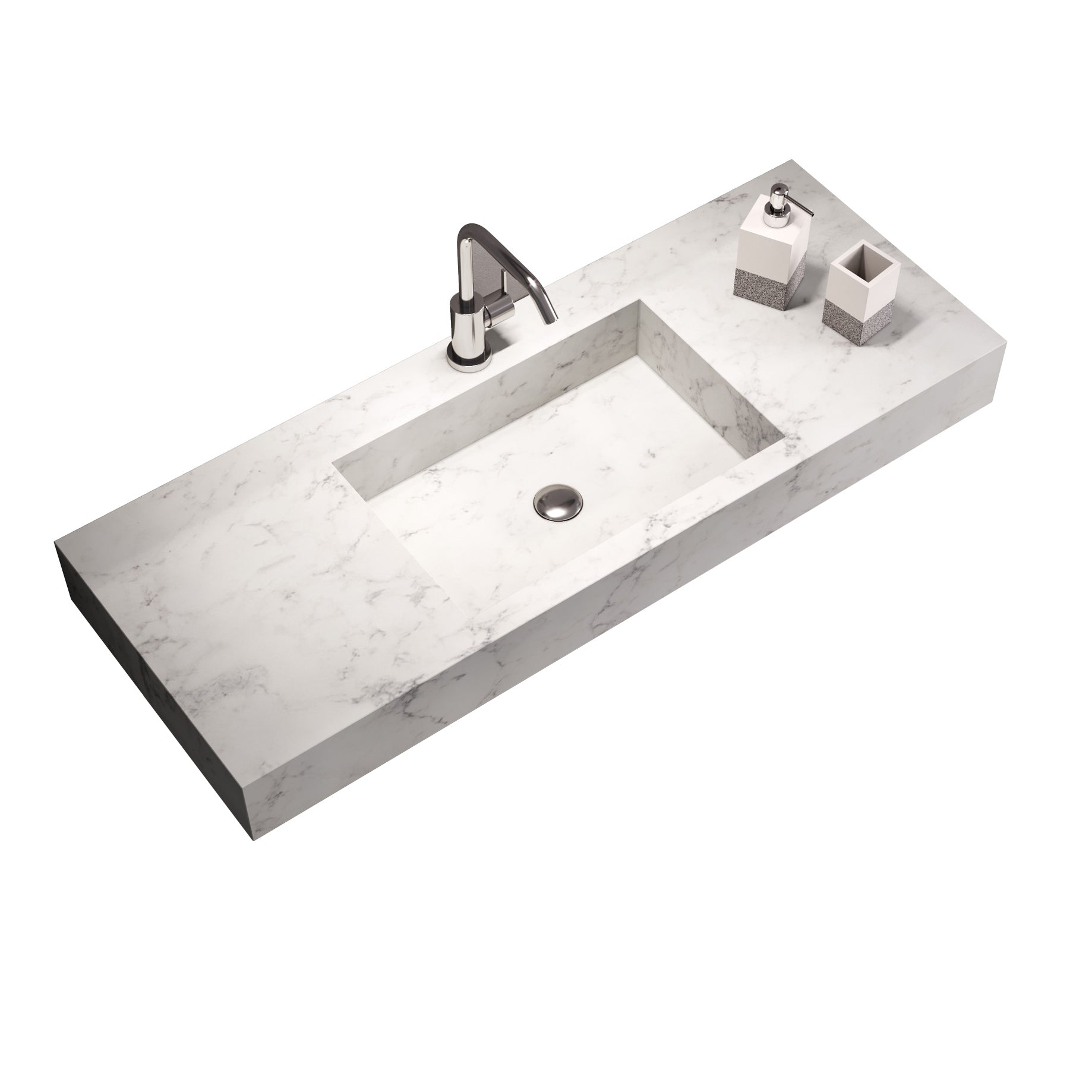 Composizione YOKA-24 marmo carrara/bianco opaco