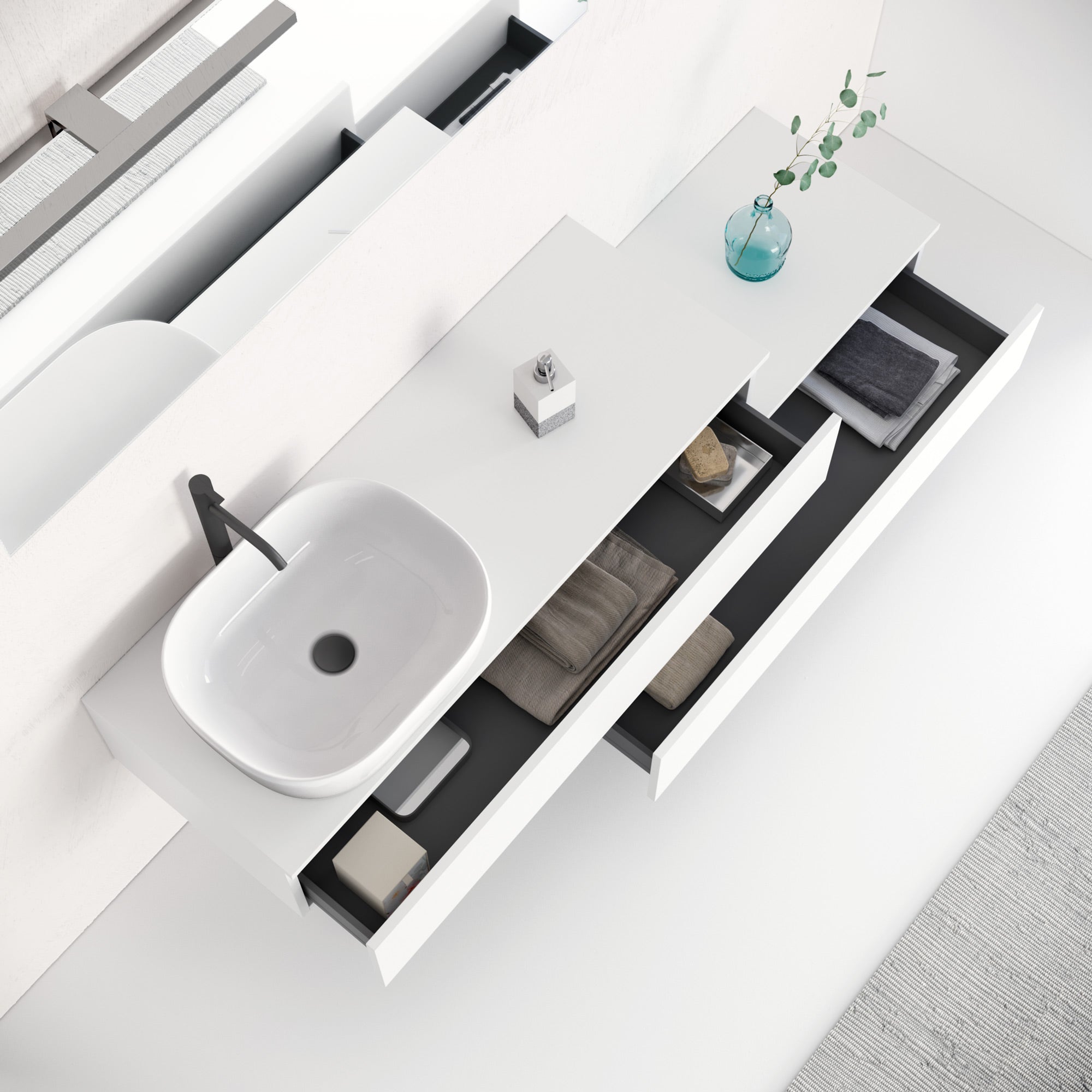 Composizione 5 pezzi YOKA bianco opaco - 2