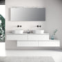 Composizione doppio lavabo 9 pezzi YOKA bianco opaco