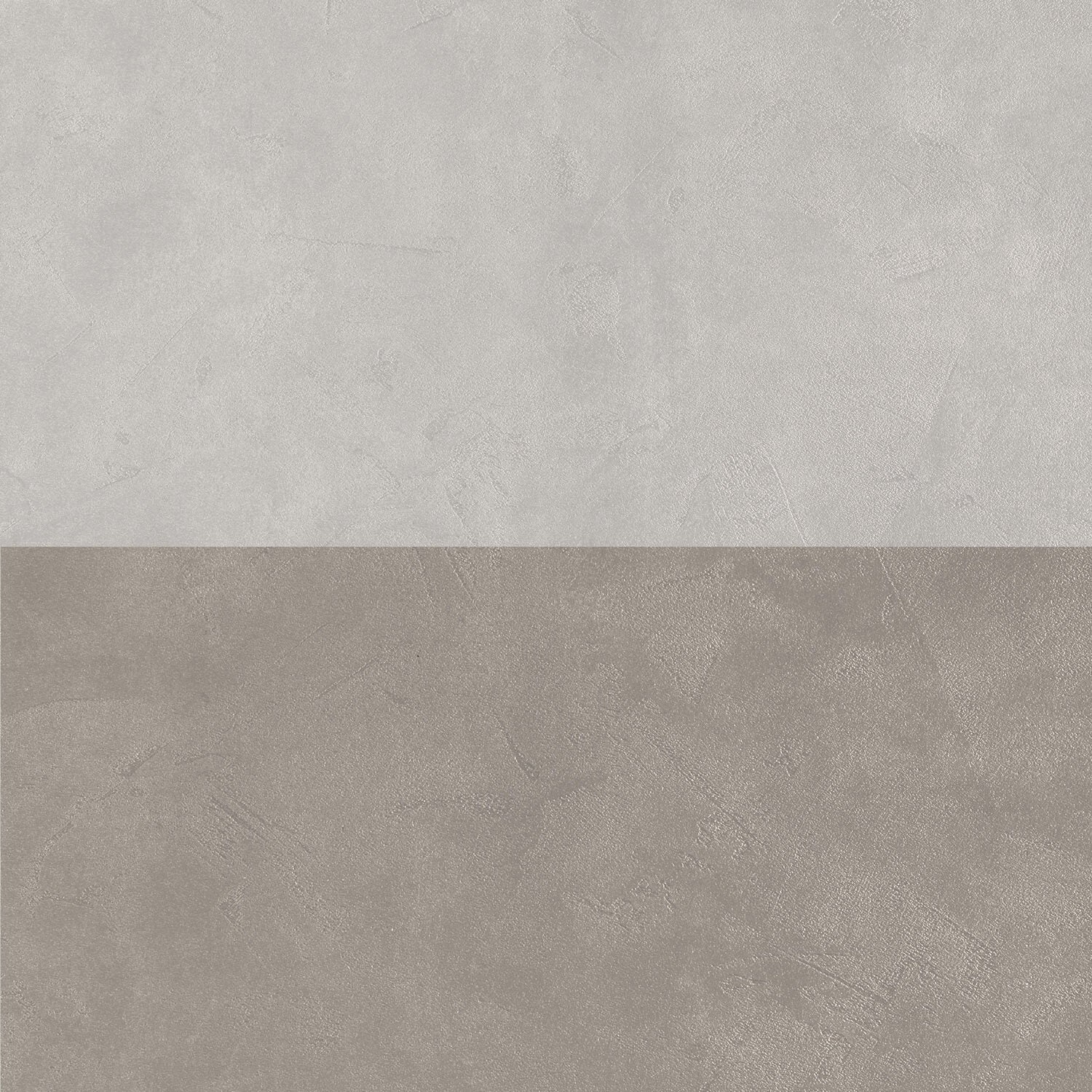Composizione doppio lavabo 4 pezzi YOKA bianco pietra / avana pietra - 3