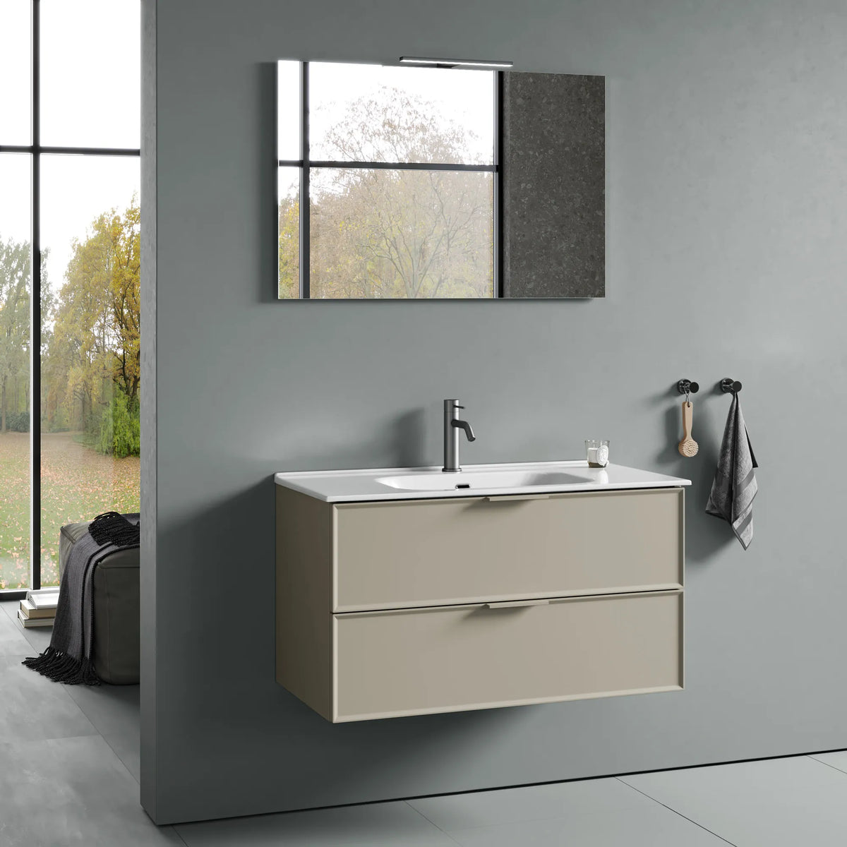 ABONDIO 1 100 cm Einbauwaschbecken