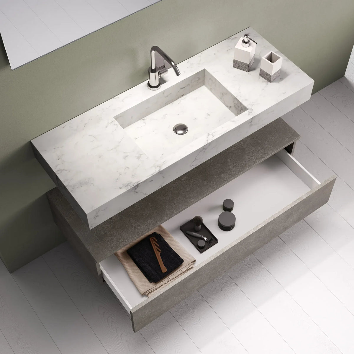 Top vasca integrata 120 YOKA