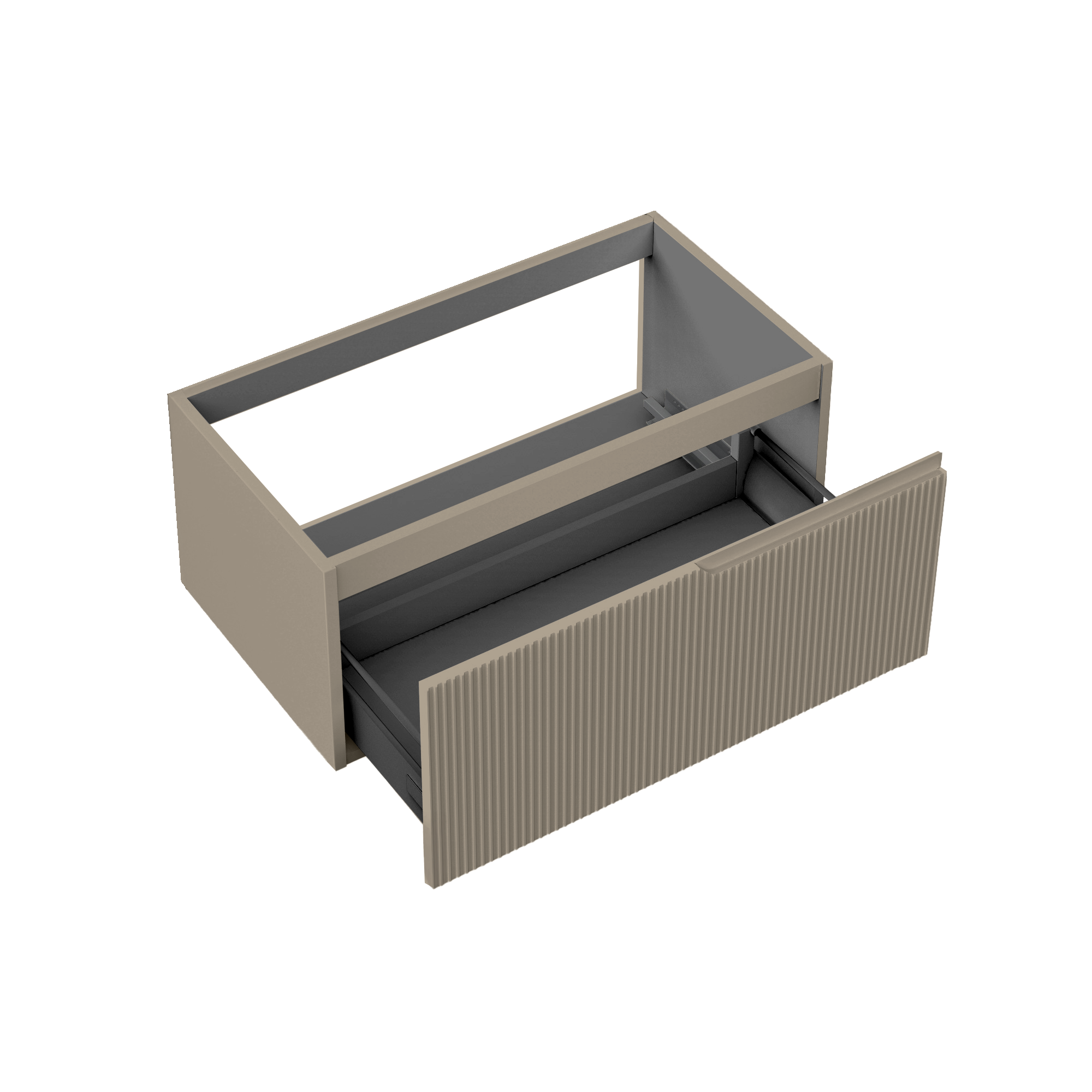 Base portalavabo 1 cestone ZIP tortora