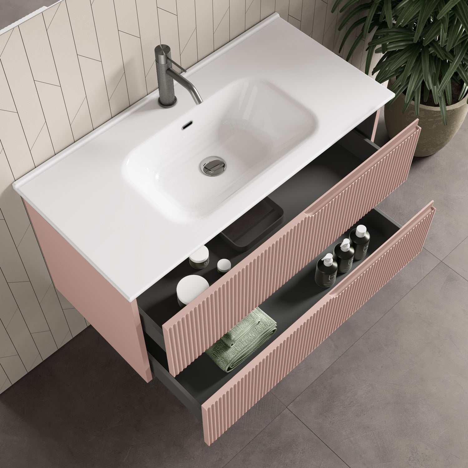 Composizione 4 pezzi ZIP rosa cipria - 2