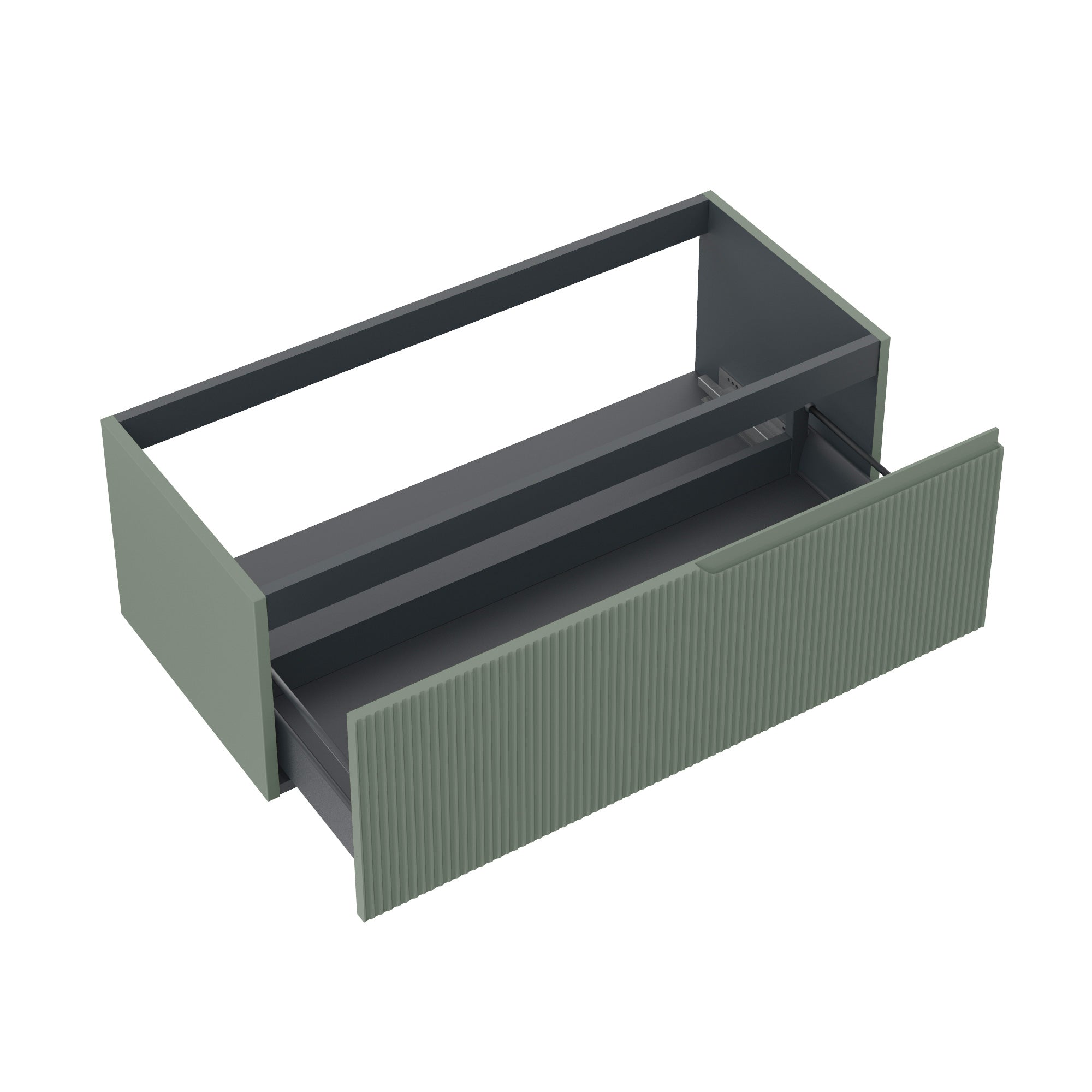Base portalavabo 1 cestone ZIP verde salvia 100cm - 2