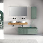 Composizione doppio lavabo 7 pezzi ZIP quercia / salvia