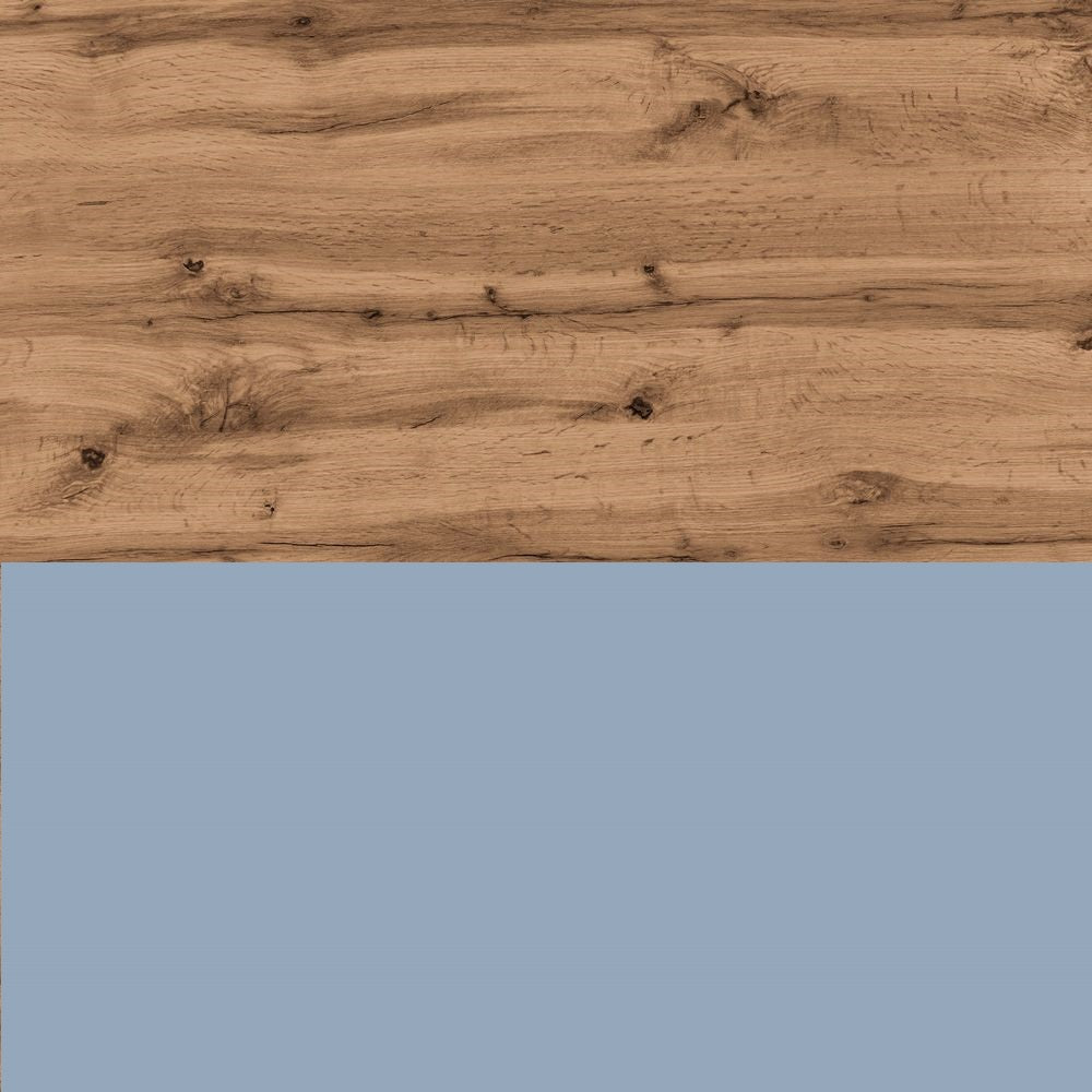 Composizione doppio lavabo 7 pezzi ZIP quercia / azzurro tiffany - 9