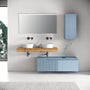 Composizione doppio lavabo 7 pezzi ZIP quercia / azzurro tiffany